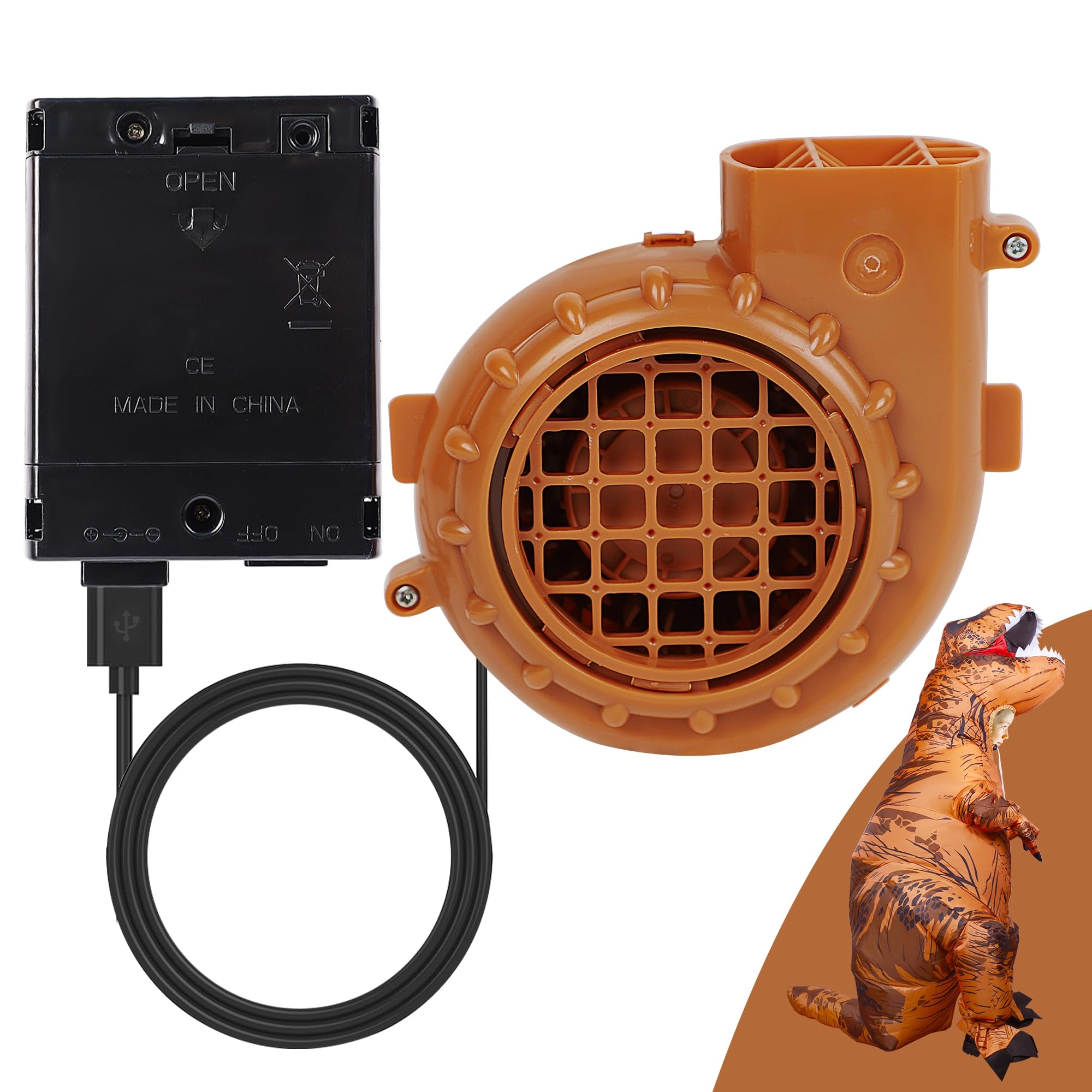 Ventilateur de rechange pour costume gonflable à double alimentation USB et piles Lulu Home
