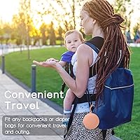 Vista 5 de 2-Pack Silicone Pacifier Holder Case - BPA-Free Pacifier Holder Pouch for Baby Boys & Girls- Portable & Dishwasher Safe Soother Container for