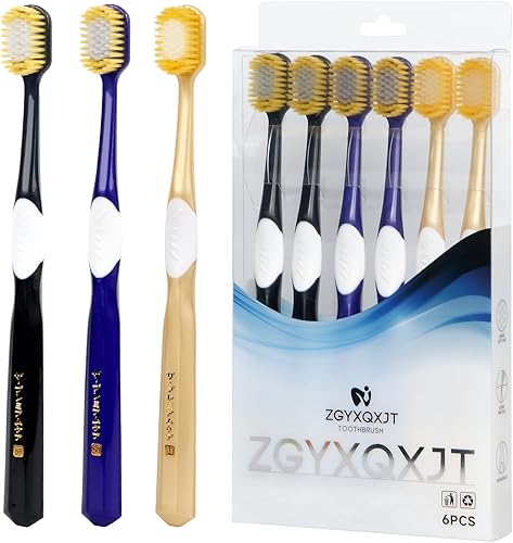 Cepillo de dientes suave de cabeza ancha para adultos, excelente efecto de limpieza, cepillo de dientes manual para dientes sensibles o encías