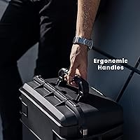Vista 7 de Seahorse Estuche protector resistente 920 con espuma, aprobado por la TSA, especificaciones mil, impermeable IP67, fabricado en Estados Unidos