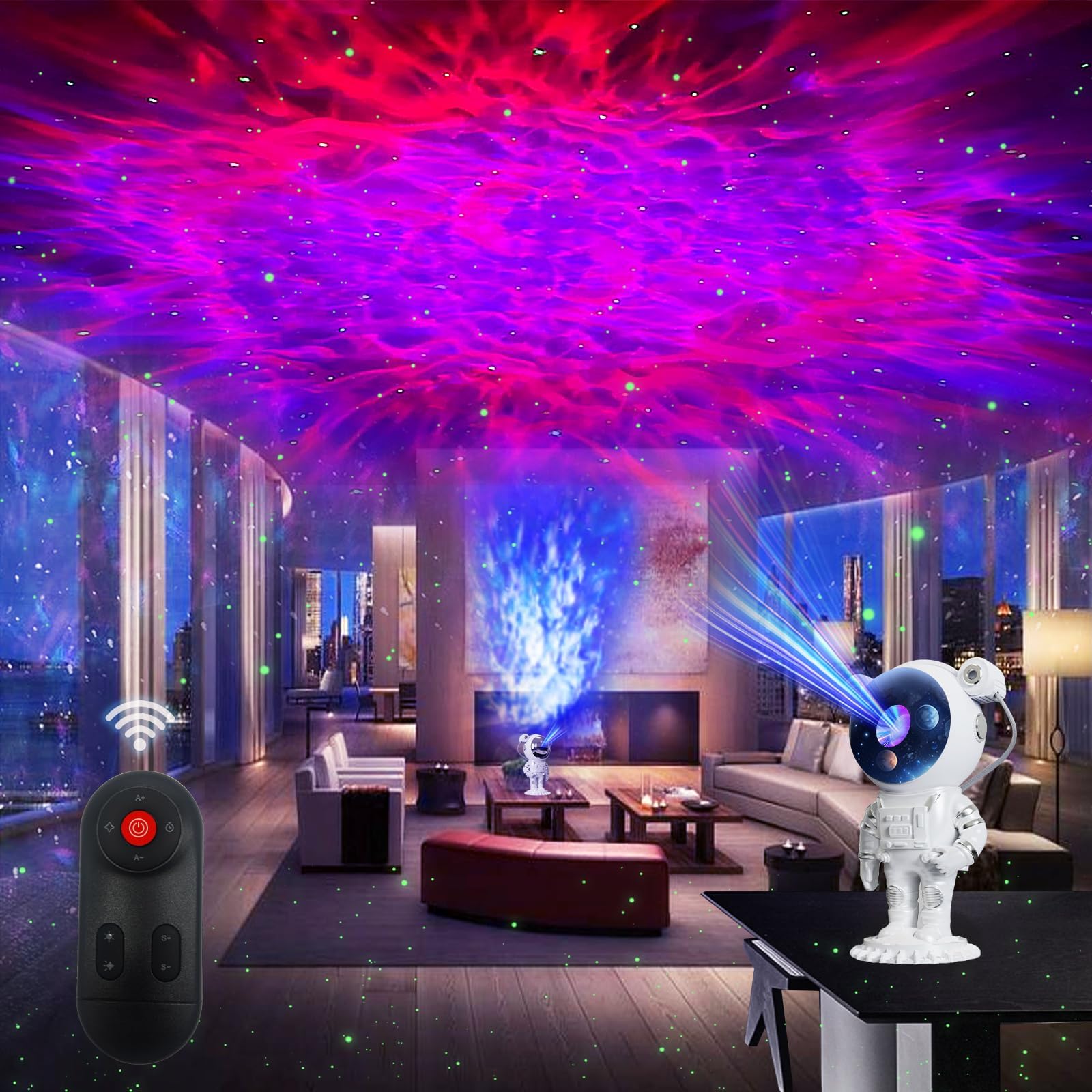 Astronaut Galaxy Space Projector for Bedroom - Playhot Star Projector with Timer and Remote Control, Kids Night Light