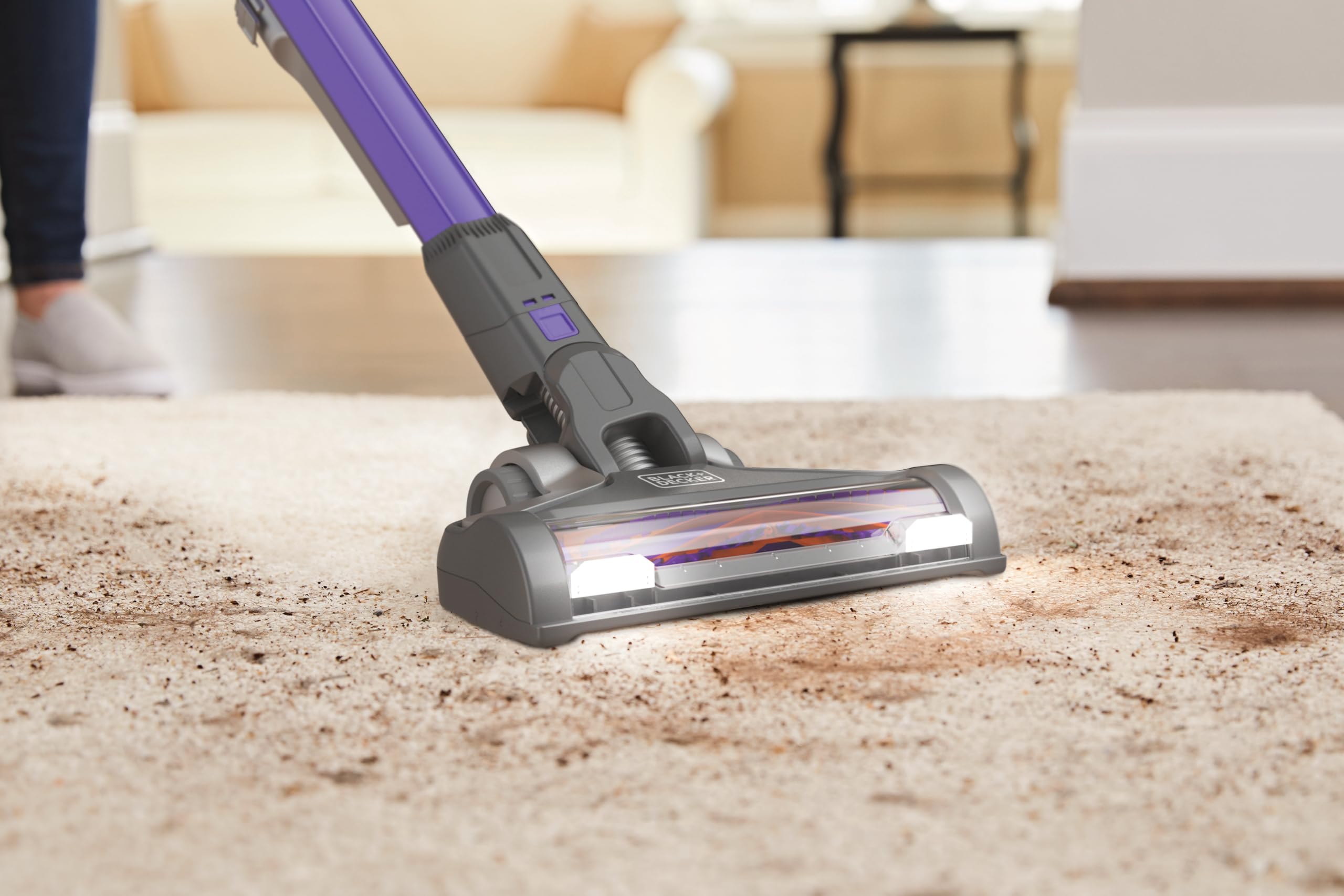Black+Decker BDPSE1815P Aspirador de Escoba sin Cable Power Series Extreme 18V con Batería Litio 1.5Ah Especial Mascotas