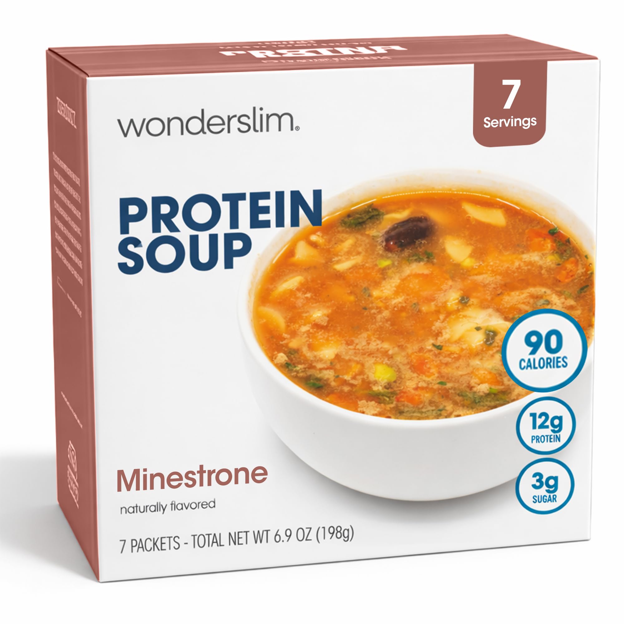 Protein Soup, Minestrone Soup, 90 Calories, 12g Protein, Low Sugar (7ct)