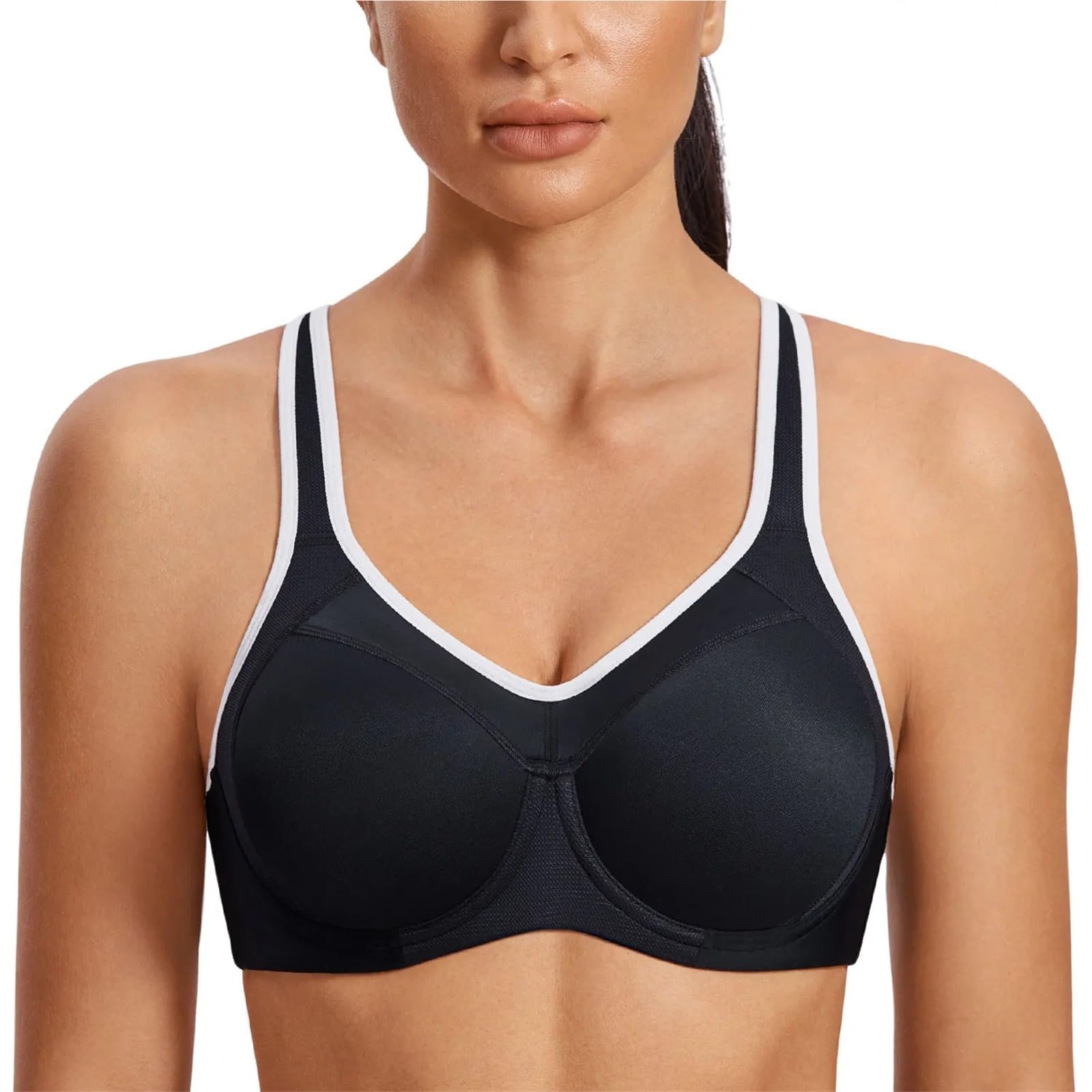Sujetador Deportivo Mujer Alto Impacto Ropa Interior Push up con Soporte Completo, Espalda nadadora, Forro Ligero y Aros for Mujer
