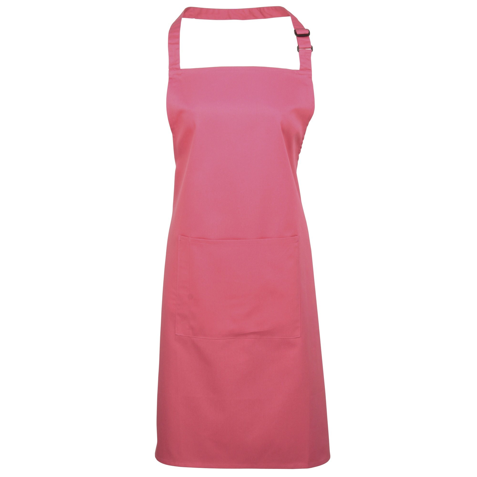 Premier Ladies/Womens Colours Bip Apron With Pocket/Workwear (One Size) (Fuchsia)