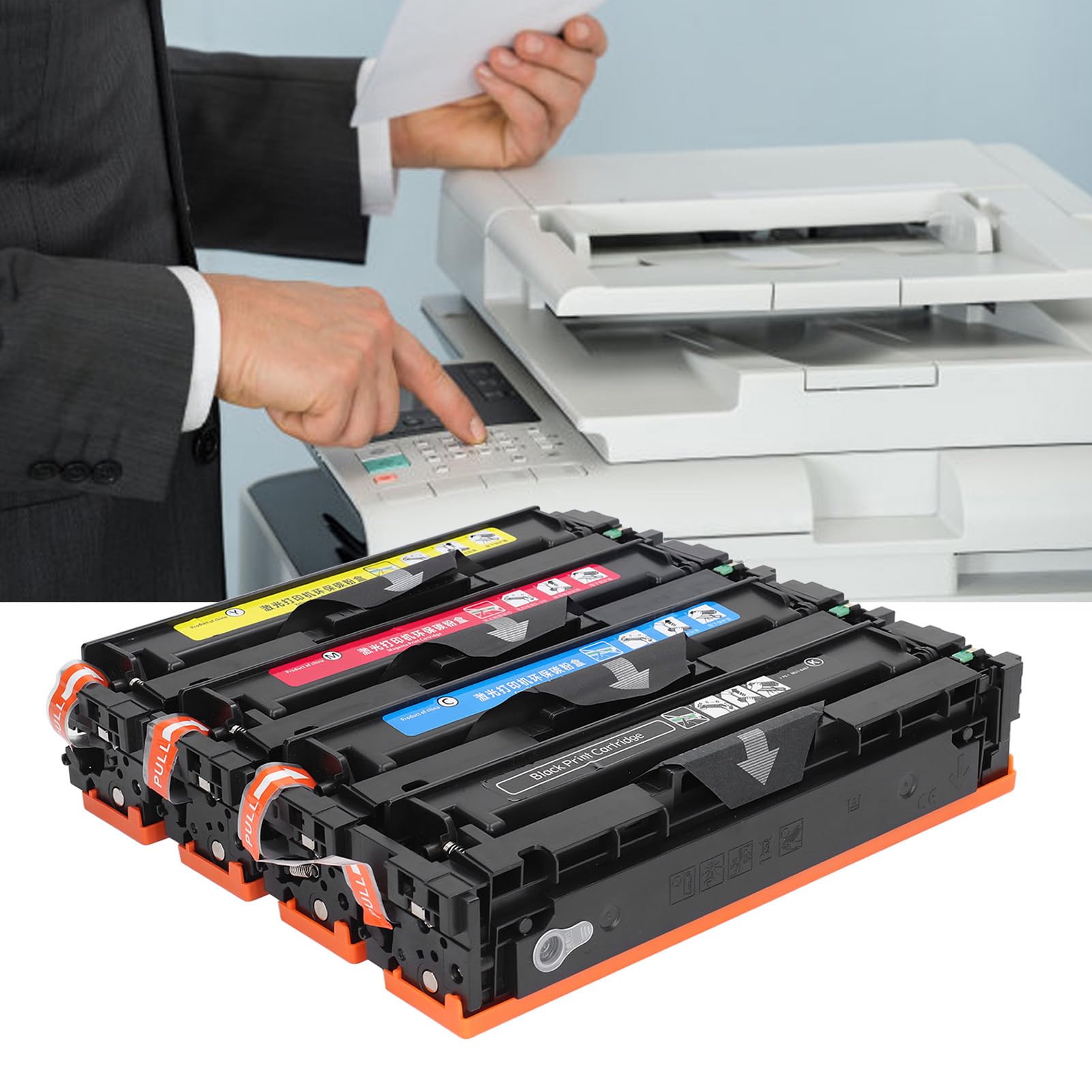 Ejoyous Set Cartucce Toner ABS Cartuccia Toner Sostitutiva per Stampante 054H Confezione da 4 Ciano Giallo Magenta 3100 e 2300 Resa Pagina per Ufficio Casa per Colori ImageClass MF640C LBP622Cdw
