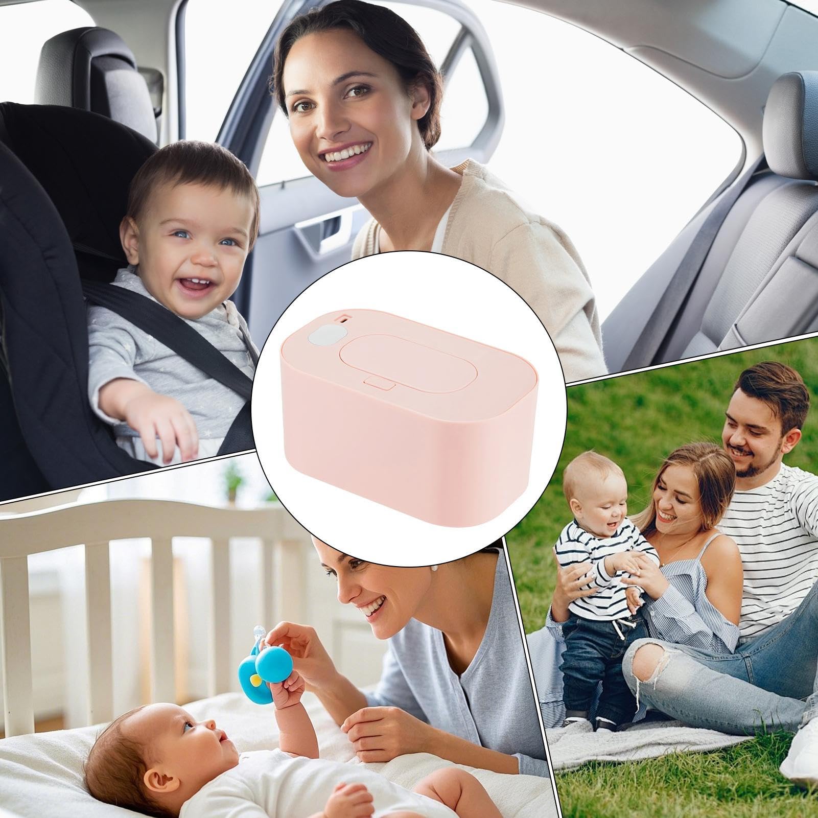 Calentador de Toallitas | Calentador Silencioso de Gran Capacidad - Para Pañuelos Húmedos Con Temperatura Constante - Para Viajes Coche Cuidado Infantil Cambiador Mesita de Noche Almacenamiento