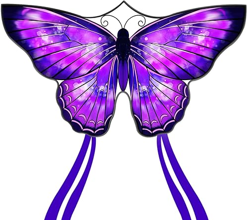 Mint's Colorful Life Butterfly Kite for Kids & Adults Easy to Fly, Large Single Line Kite for The Beach with 300 FT String Kite Handle