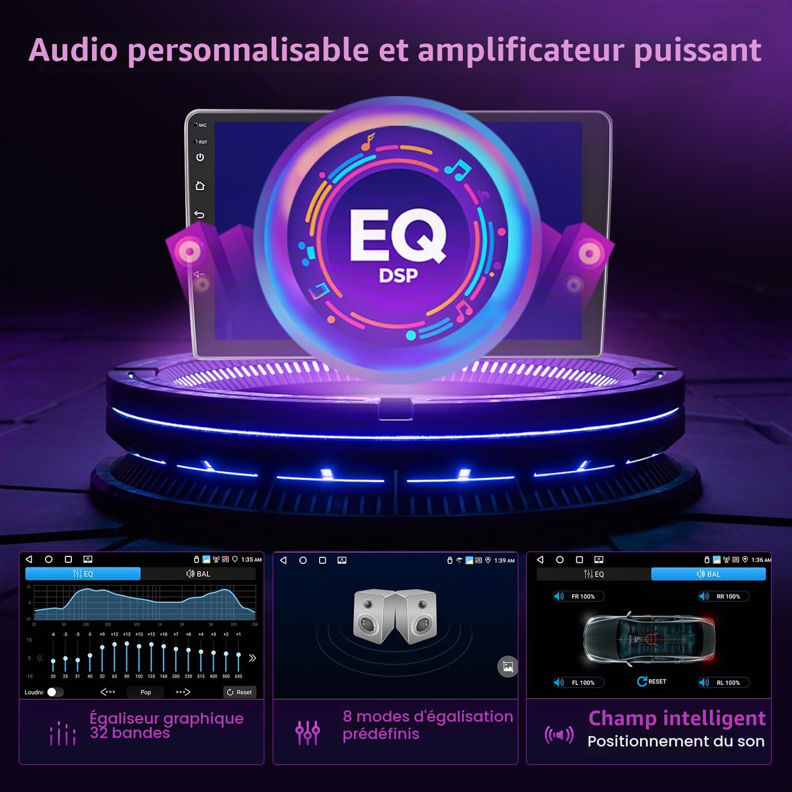 4+64GB 9" Écran Voiture Autoradio pour Peugeot 3008 5008 2009-2016 | Android 15 Autoradio carplay/Android Auto sans fil Ecran Tactile 9" avec Bluetooth/WiFi/GPS/Caméra de Recul/FM/RDS/SWC/EQ
