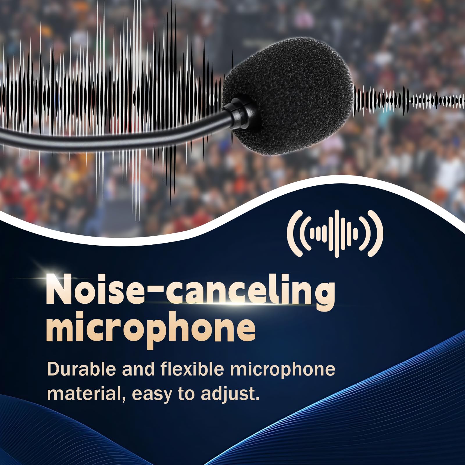 WODASEN Confezione da 3 cuffie per arbitro di calcio da 3,5 mm, a forma di G, adatte per citofono bidirezionale, radio, auricolari di comunicazione con microfono ad asta, suono chiaro (confezione da