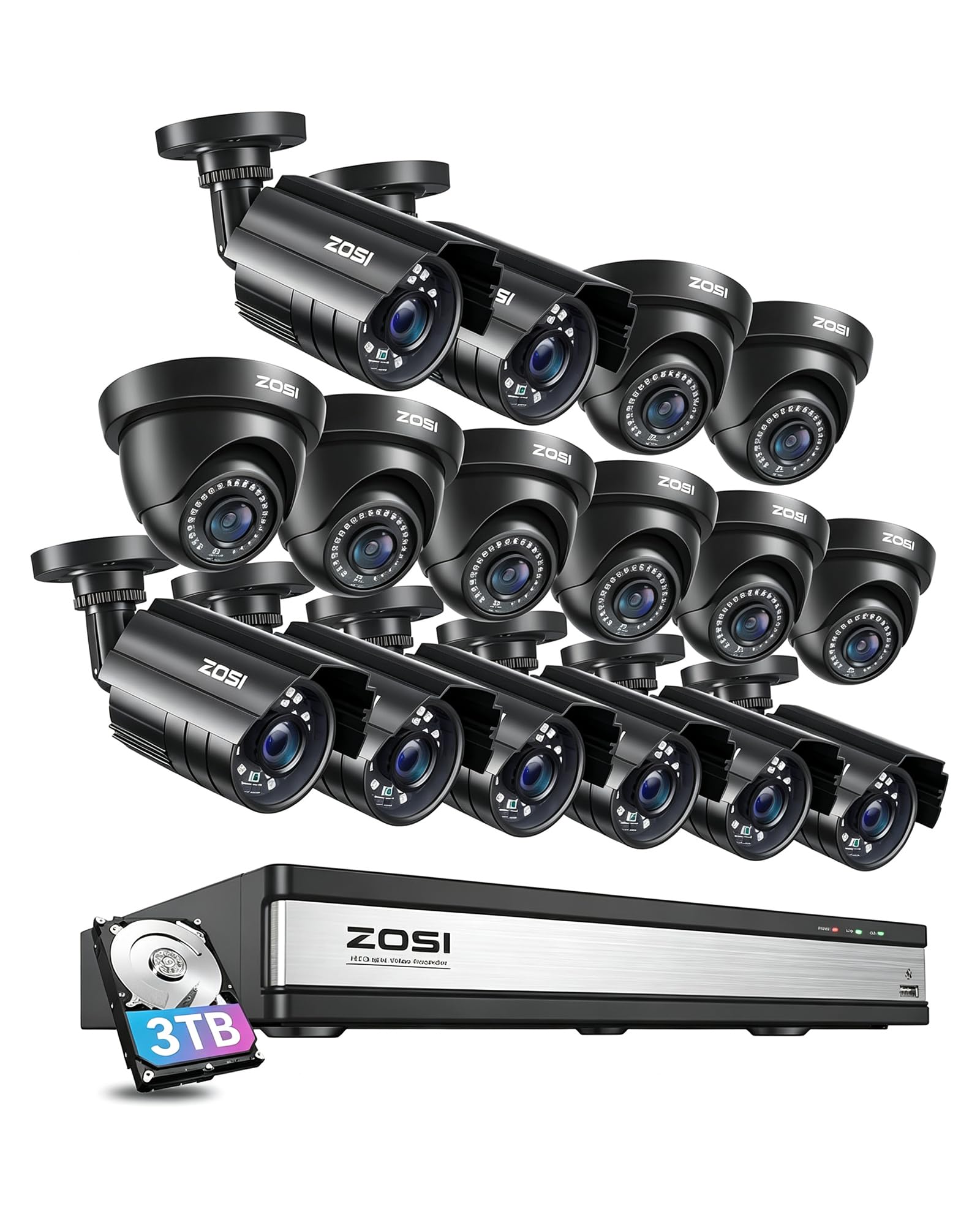 ZOSI 16CH 2MP Security Camera System