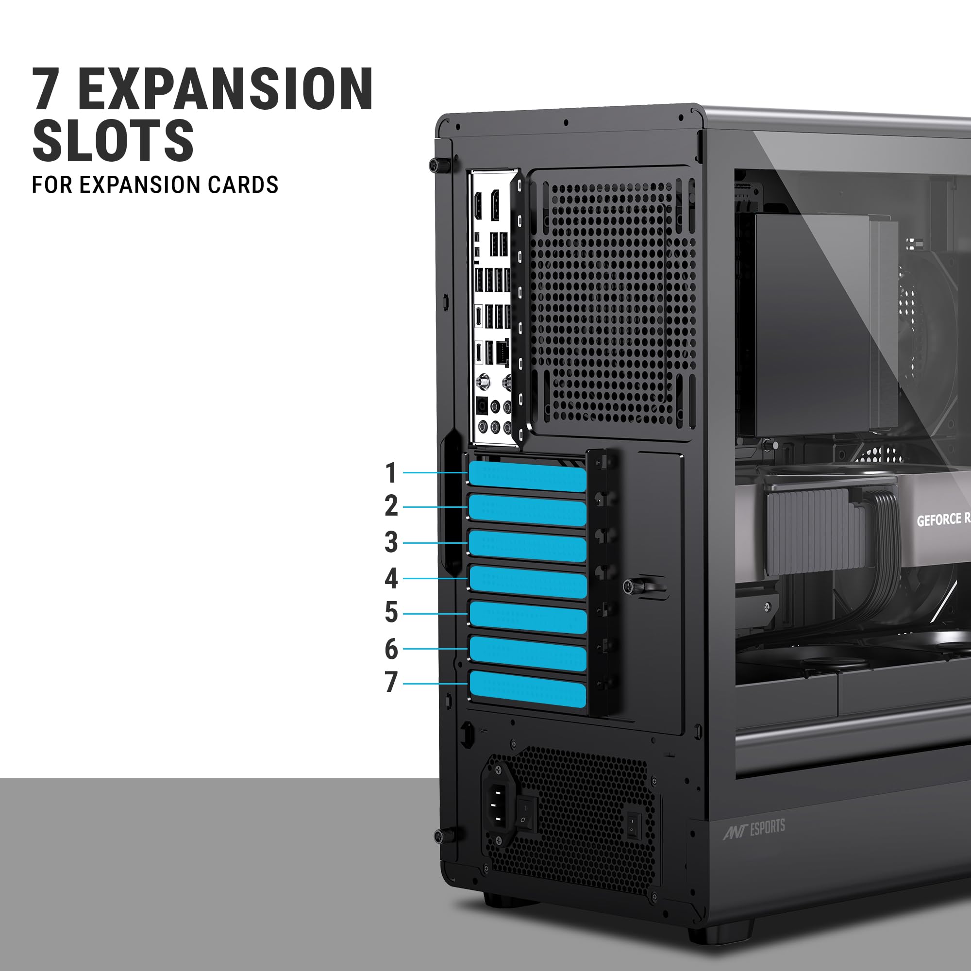 Ant Esports Titan FE Case - Black Mid-Tower PC Case -8