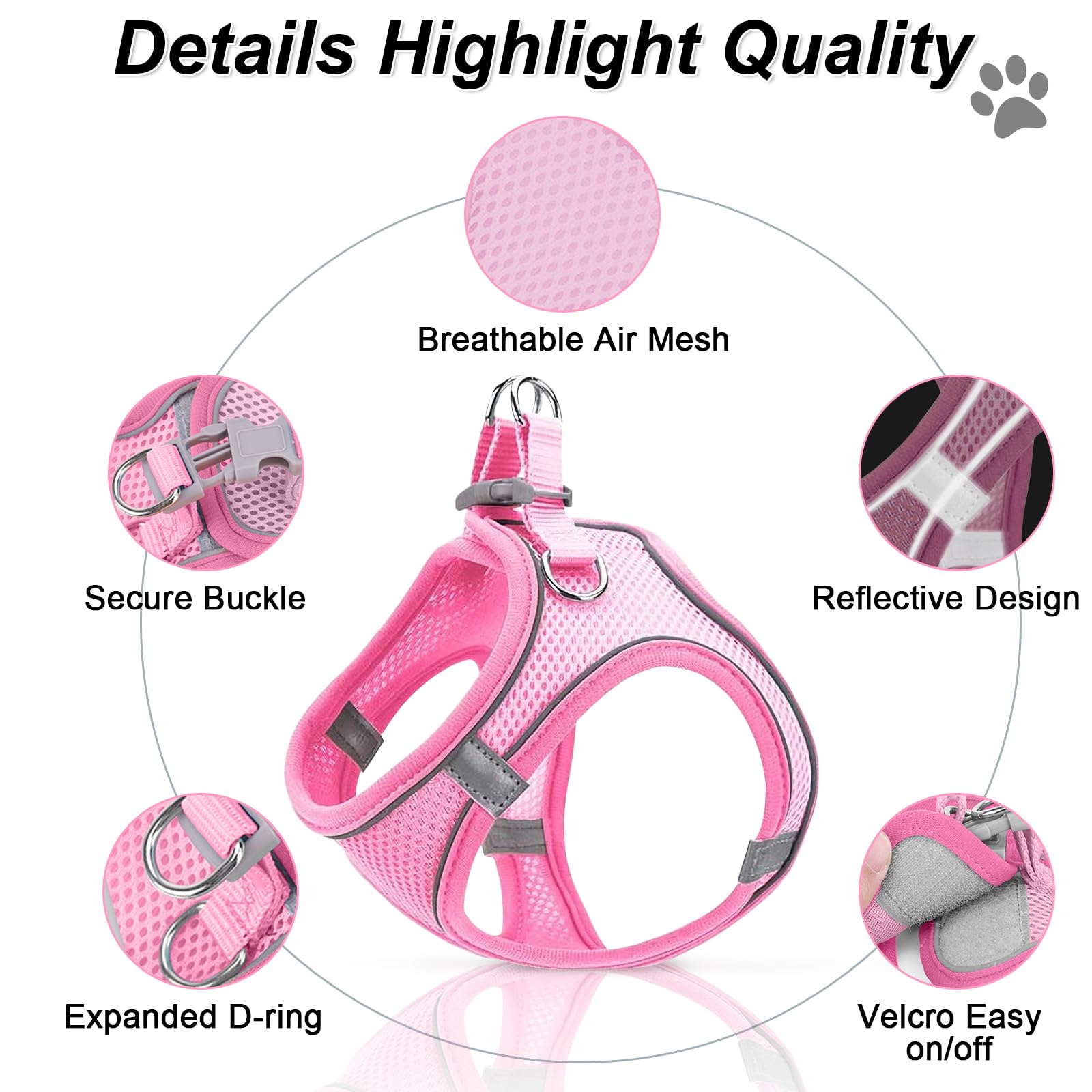 Ledeak No Pull Dog Harness, Highly Reflective Dog Harnesses, Breathable Comfort Anti Pull Dog Harness - Image 2