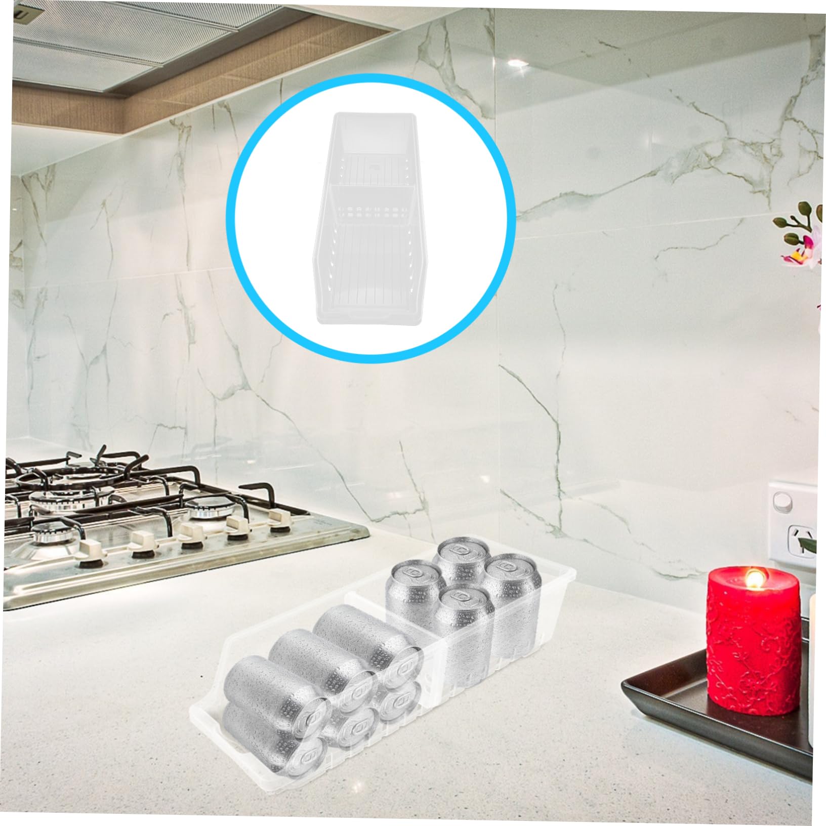 Ciieeo Dispensador de Latas para Frigorífico Organizador de Cocina Blanco | Pp, para Alimentos y Bebida en Lata, Identificación Rápida, Ordena el Refrigerador