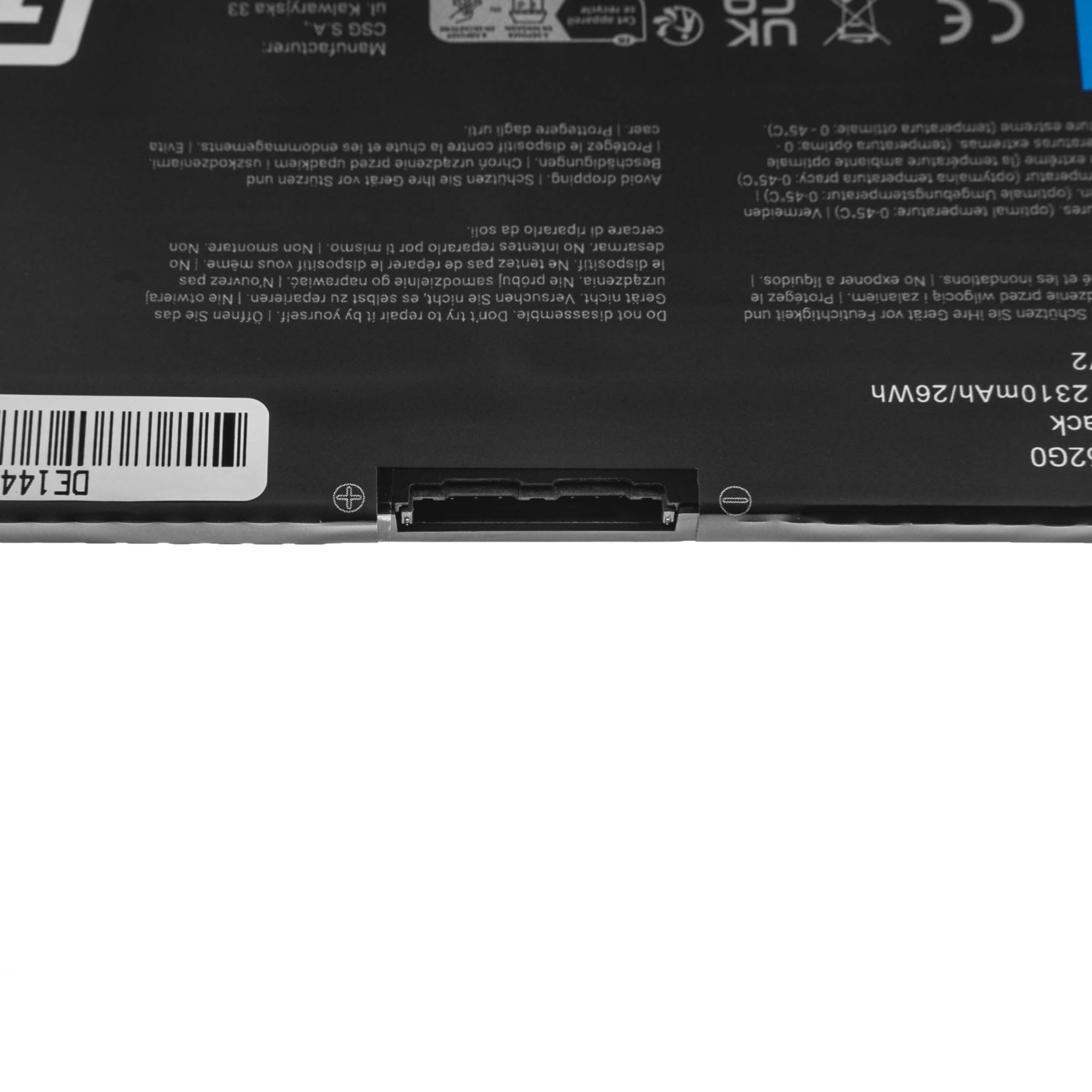 Green Cell F62G0 F62GO 39DY5 0TXWRR TXWRR - Batteria per notebook Dell Inspiron 13 5370 7370 7373 7380 7386 Vostro (2200 mAh 11,4 V)