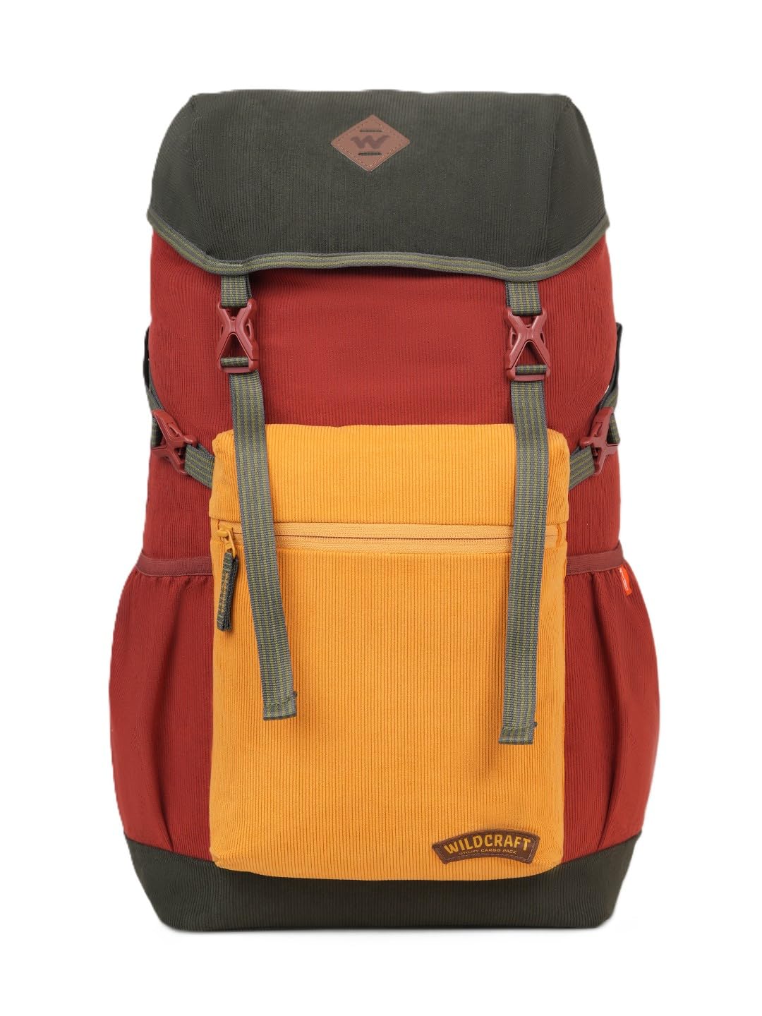 Wildcraft Gypsy 25+ Overnighter Rucksack Laptop Backpack, Top Opening,Compression Straps,Large Size Travel Bag, Ideal For 3-4 Days Staycations, Hiking, Trekking, Outdoor Activities, Red_Yellow-image-28