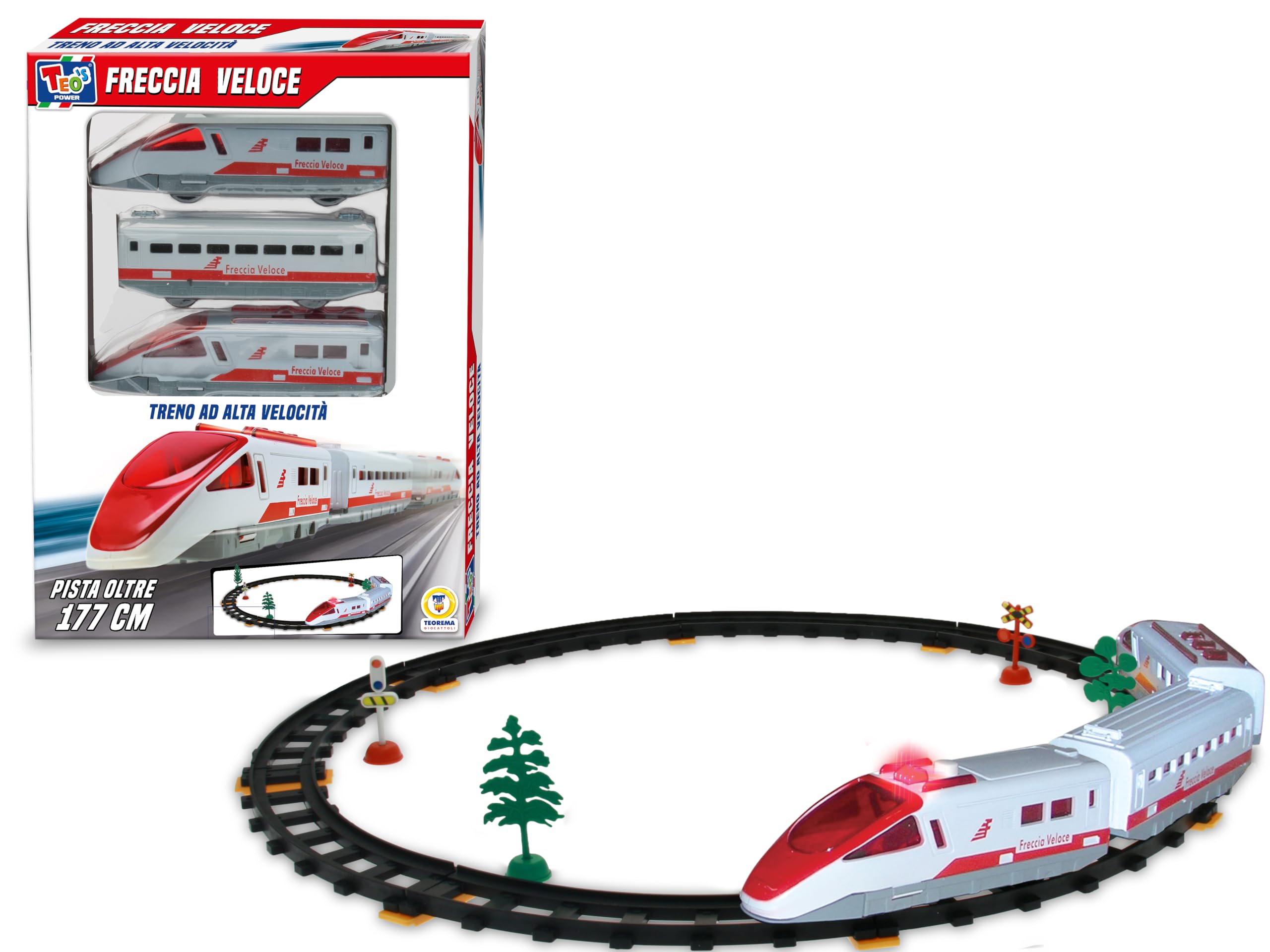 Teorema 63897 - Treno Freccia Veloce, Set Completo Pista, 177 cm