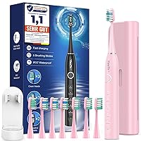 Spazzolino Elettrico Sonico per Bambini Adulti con 8 Testine