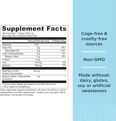 Miniatura 2 de Ancient Nutrition Proteína en polvo de caldo de hueso, caramelo salado, 20 porciones + polvo de proteína de caldo de hueso, chocolate, 20 porciones