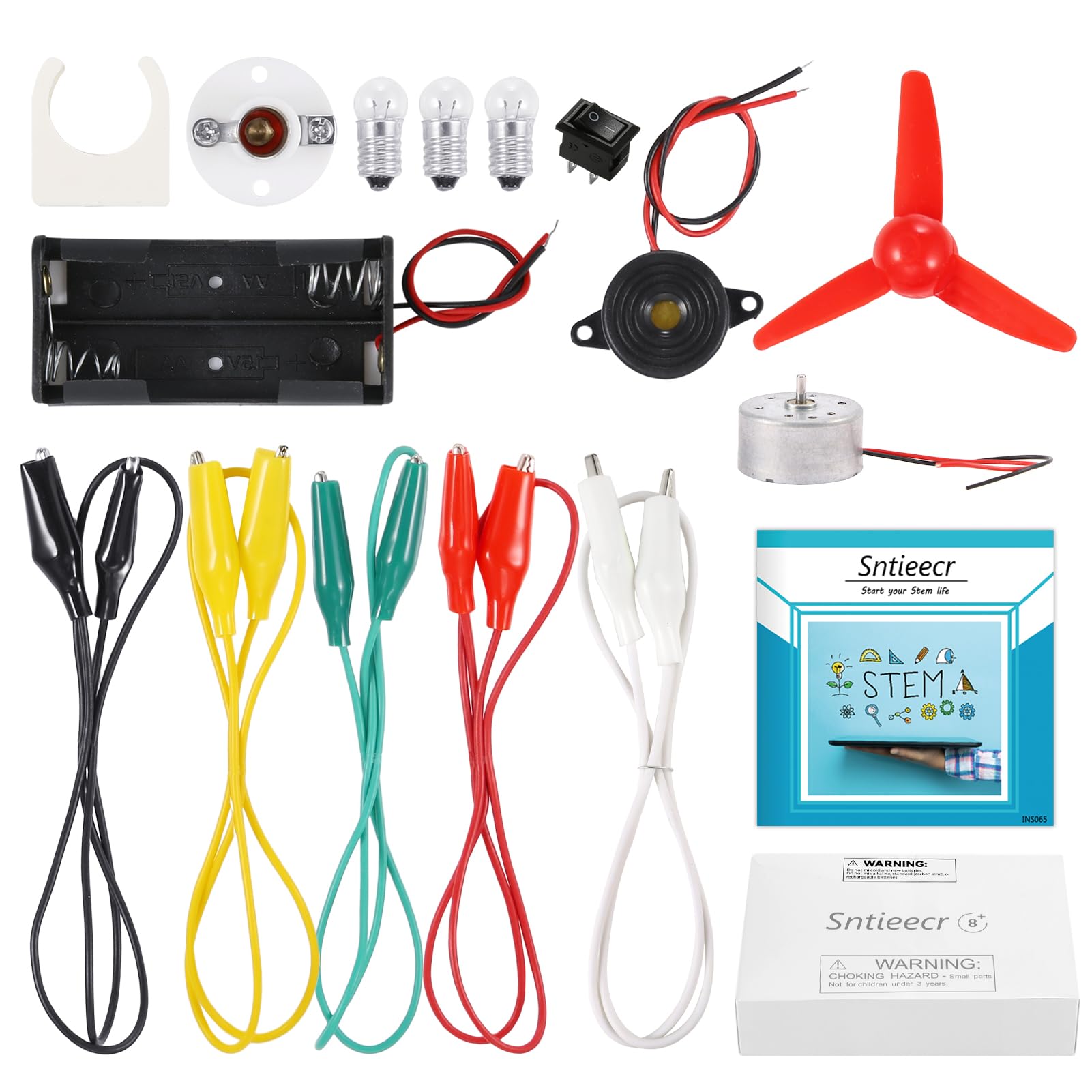 Sntieecr Electric Circuit Motor Kit, Dc Motor Kit with Small Electric Motor