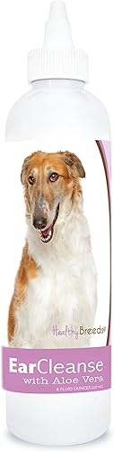 Healthy Breeds - Limpiador de oídos con aloe vera - Formulado por veterinarios para desodorizar, limpiar, secar y acidificar el canal auditivo -