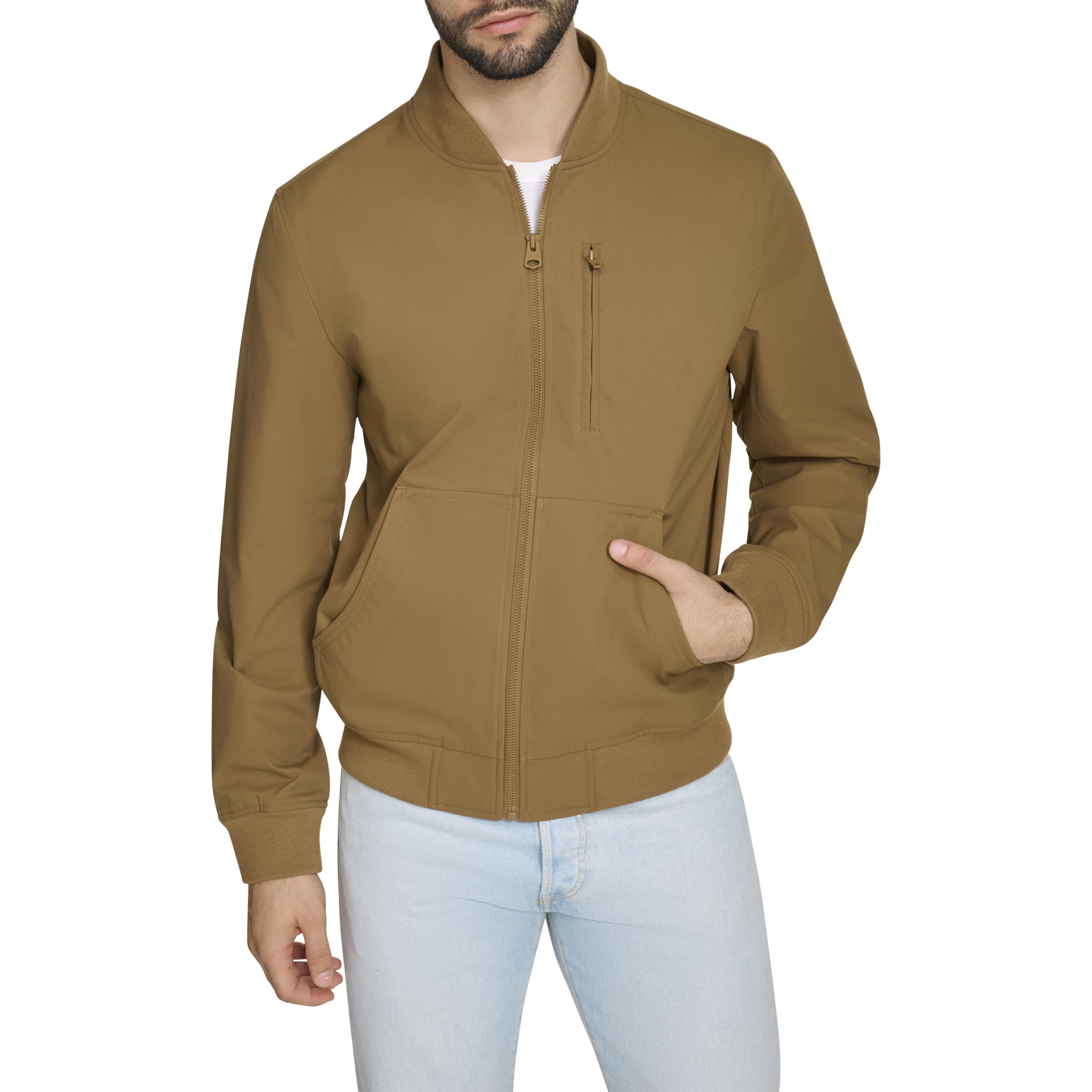 Levi's Men's Rib Knit Bomber with Chest Zip Pocket