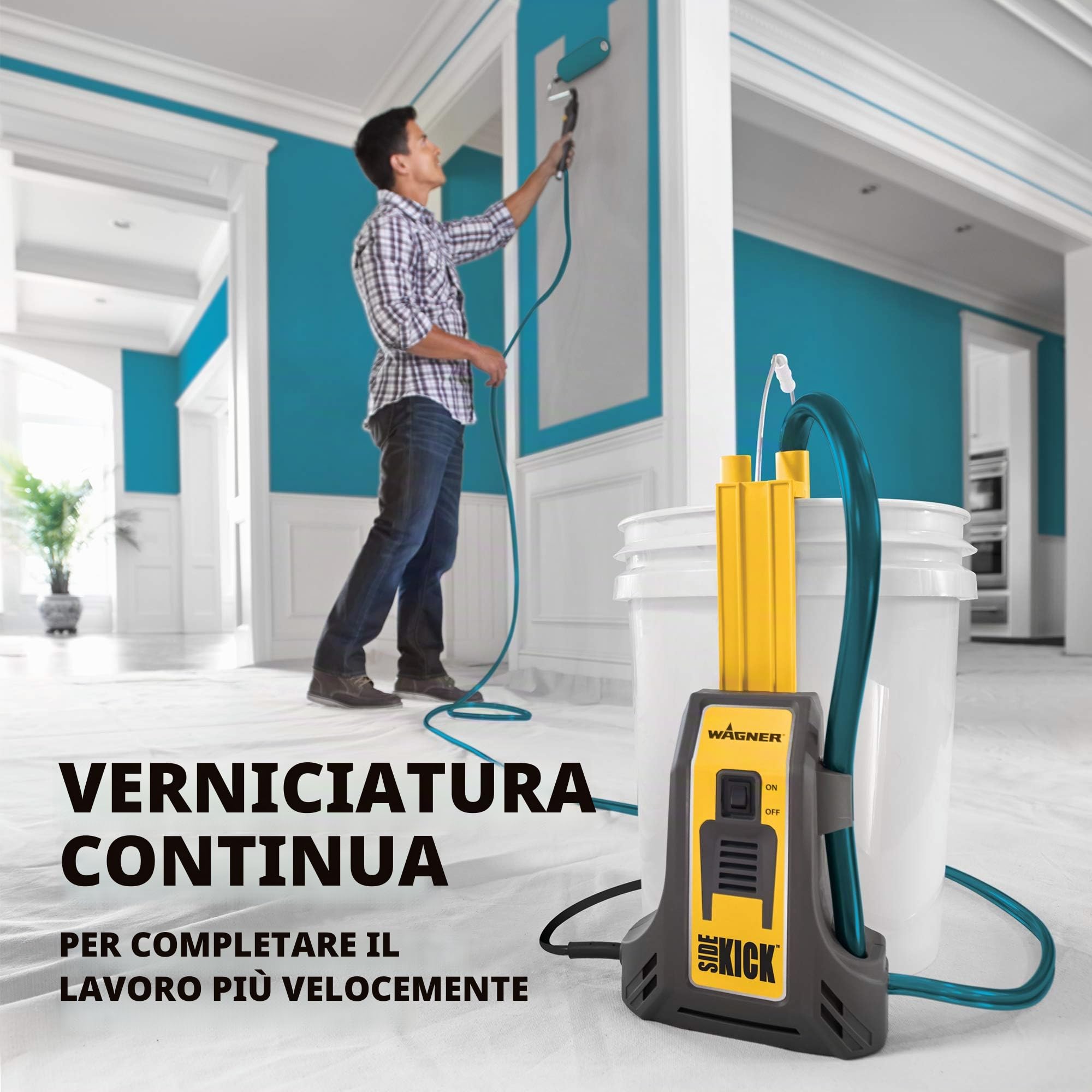 Wagner Spraytech Smart Sidekick Power Roller Rullo, Multicolore