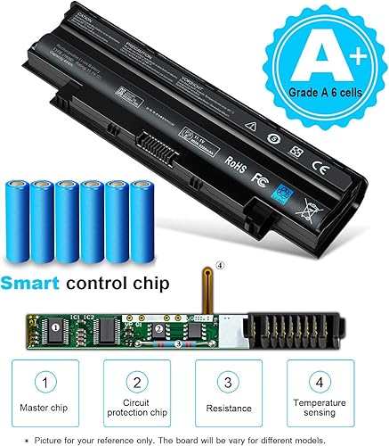 Miniatura 5 de ECHEER - Batería para portátil Dell Inspiron 15R, N5010, N5110, N5030, N5040, N5050, 14R, N4010, N4110, N4050, 13R, N3010, N3110, 17R, N7010, N7110,