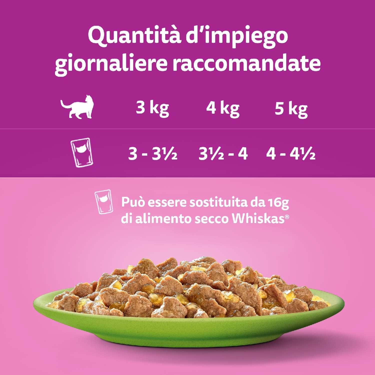 Whiskas Tasty Mix Scelta dello Chef, 1+ Anni, Cibo Umido per Gatto, 13 Confezioni ognuna da 4 bustine da 85g (52 Bustine in Totale)