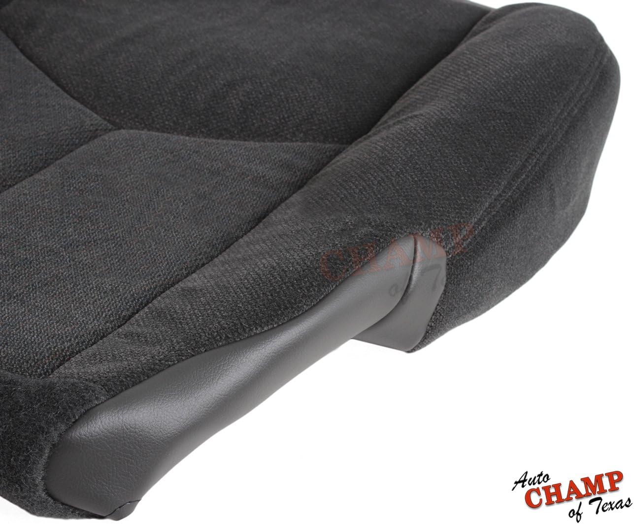 Compatible with 2003-2007 GMC Sierra Driver & Passenger Side Bottom Cloth Seat Covers Dark Gray