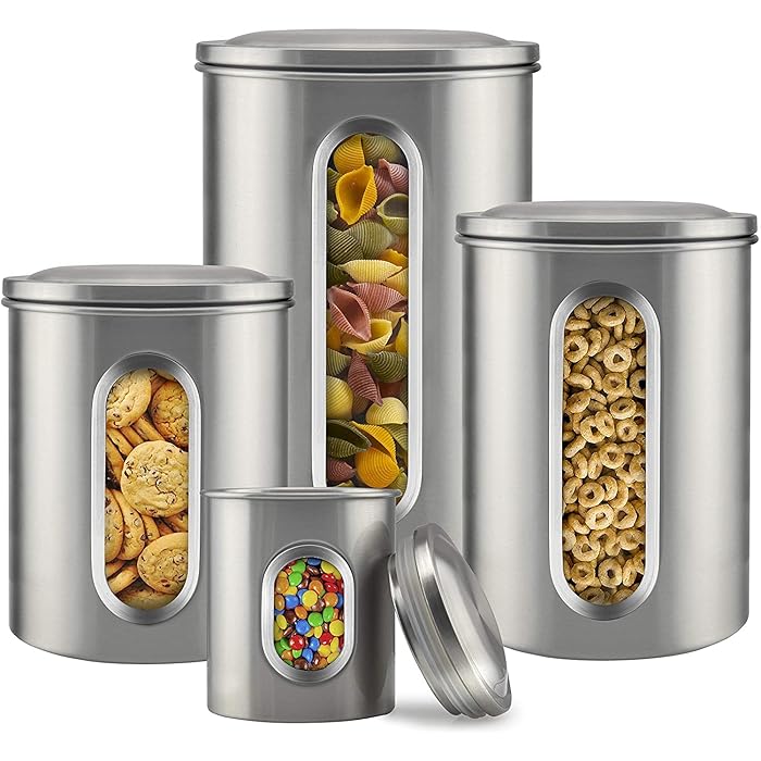 Buy Canister Sets for Kitchen Counter Kitchen Decor Sets Brushed