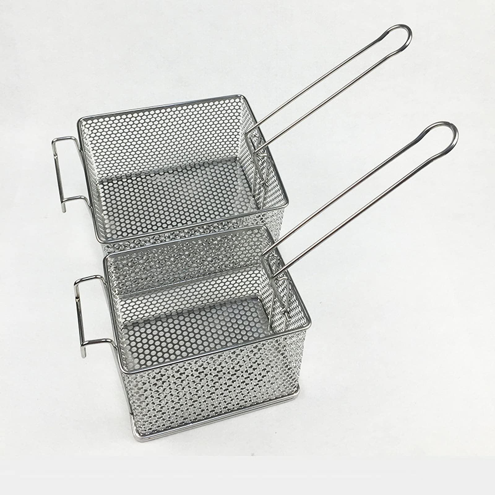 cestello per patatine fritte, Cestello for friggere perforato ispessito for patatine fritte in acciaio inossidabile for filtro a rete for frittura speciale for elettrodomestici commerciali