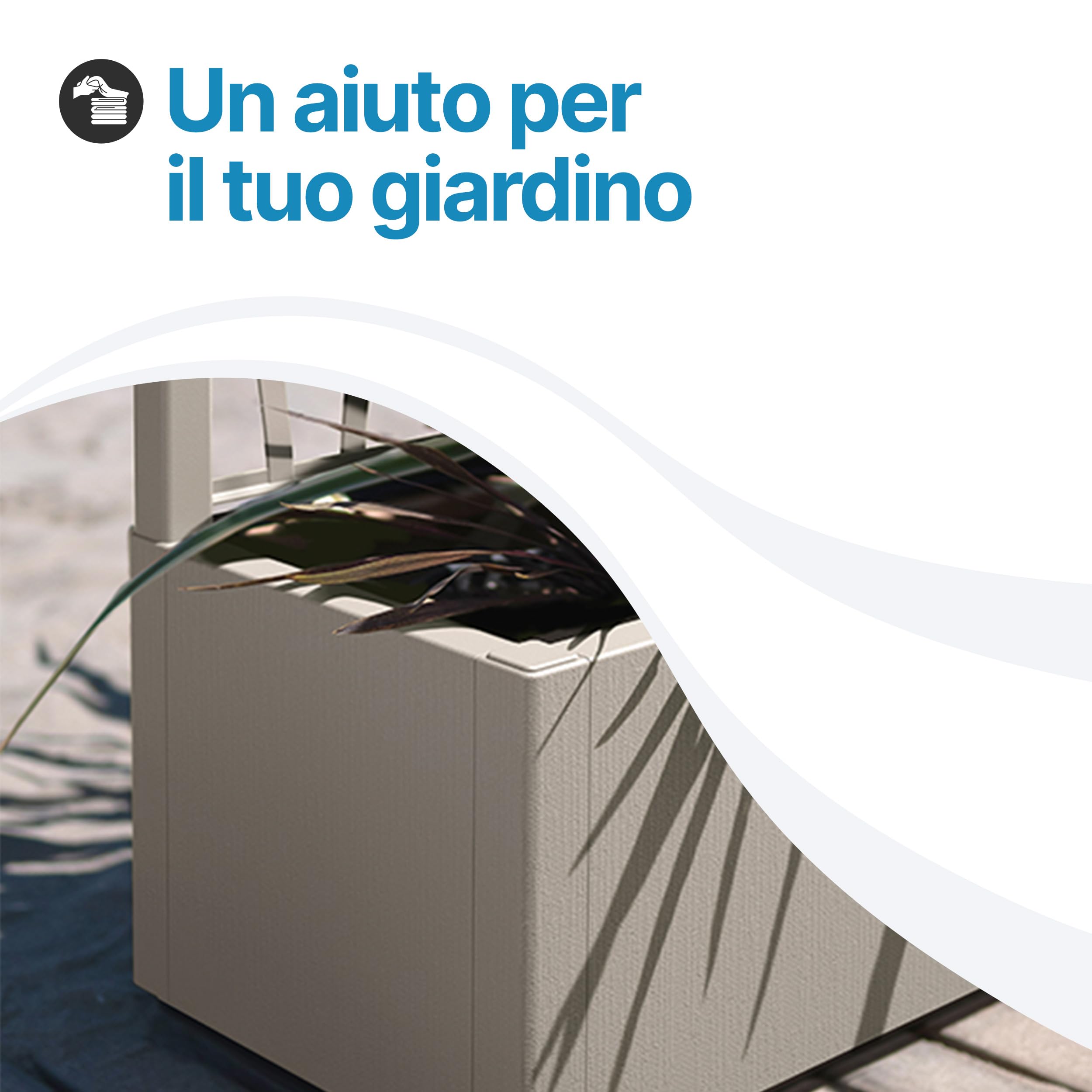 Tomaino - Vaso Rettangolare in Plastica per Esterno 80x36x35 cm - Fioriera Plastica per Piante Terrazzo e Giardino - Vaso Rettangolare da Esterno Bianco