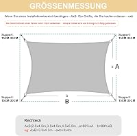 HENG FENG 4x5m Vízálló Napvédő Sátor Teraszra, Kertbe - UV Védelem, Szélálló 2