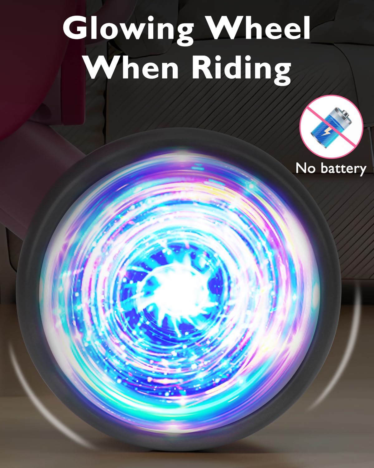 Colorful Lighting Baby Balance Bike for 1 Year Old Girls, Toddler Toys for 1 Year Old Girls Gifts, First Bike with Music and Soft Seat, 12-24 Month Toddler Balance Bike, First Birthday Gifts