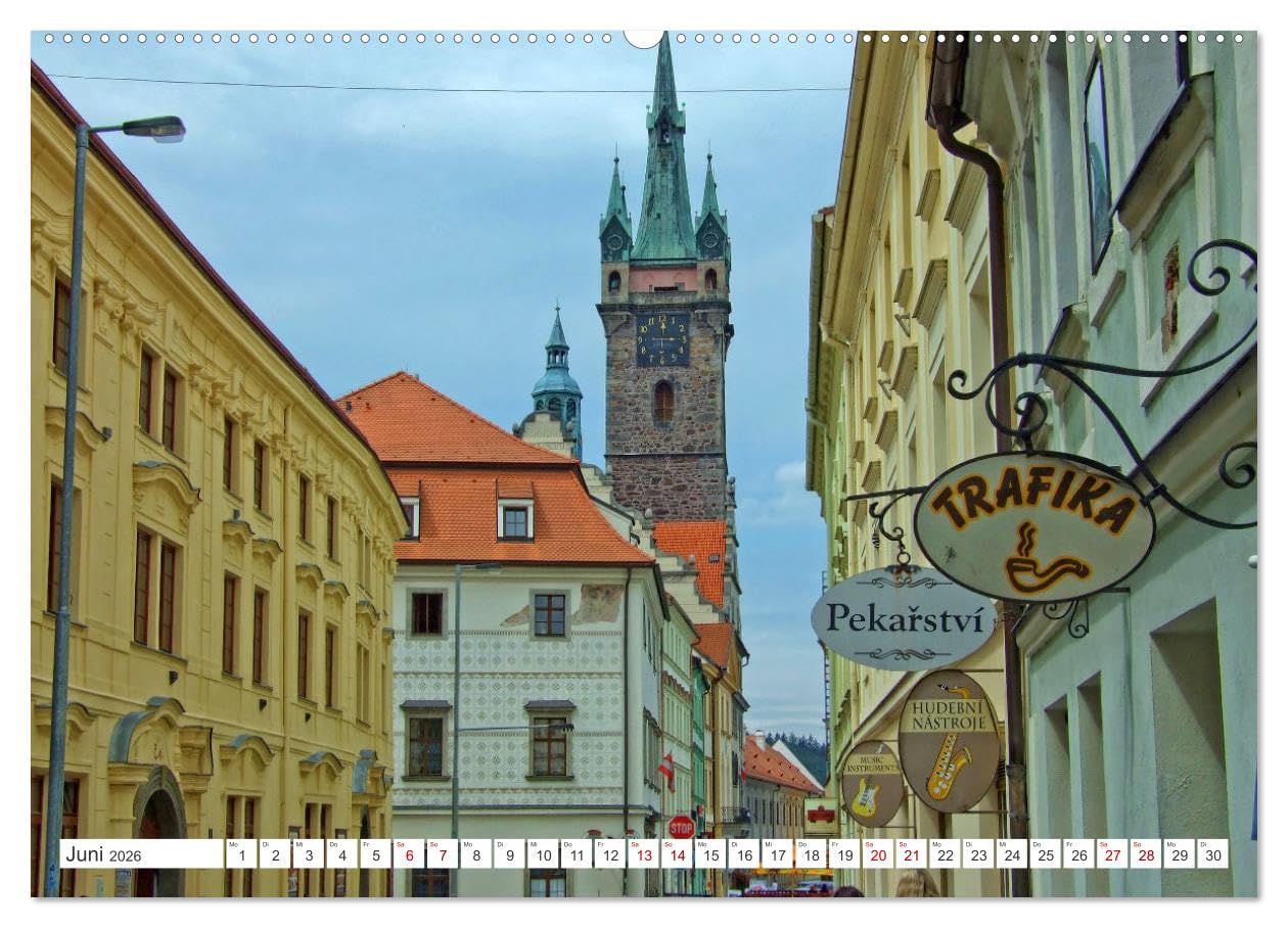 Visit Pilsen & Klatovy - Dos ciudades bohemias - Un día festivo perfecto (calendario de pared 2026 DIN A2 horizontal), calendario mensual CALVENDO