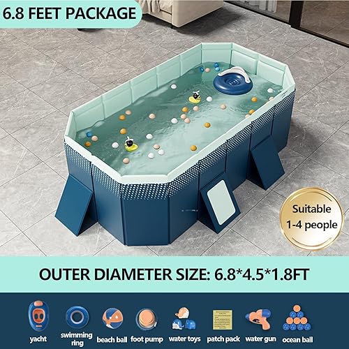 Miniatura 2 de Piscinas inflables para niños y adultos, duraderas, portátiles y plegables para fiestas de jardín y patio trasero. Disfruta de un tiempo de juego en