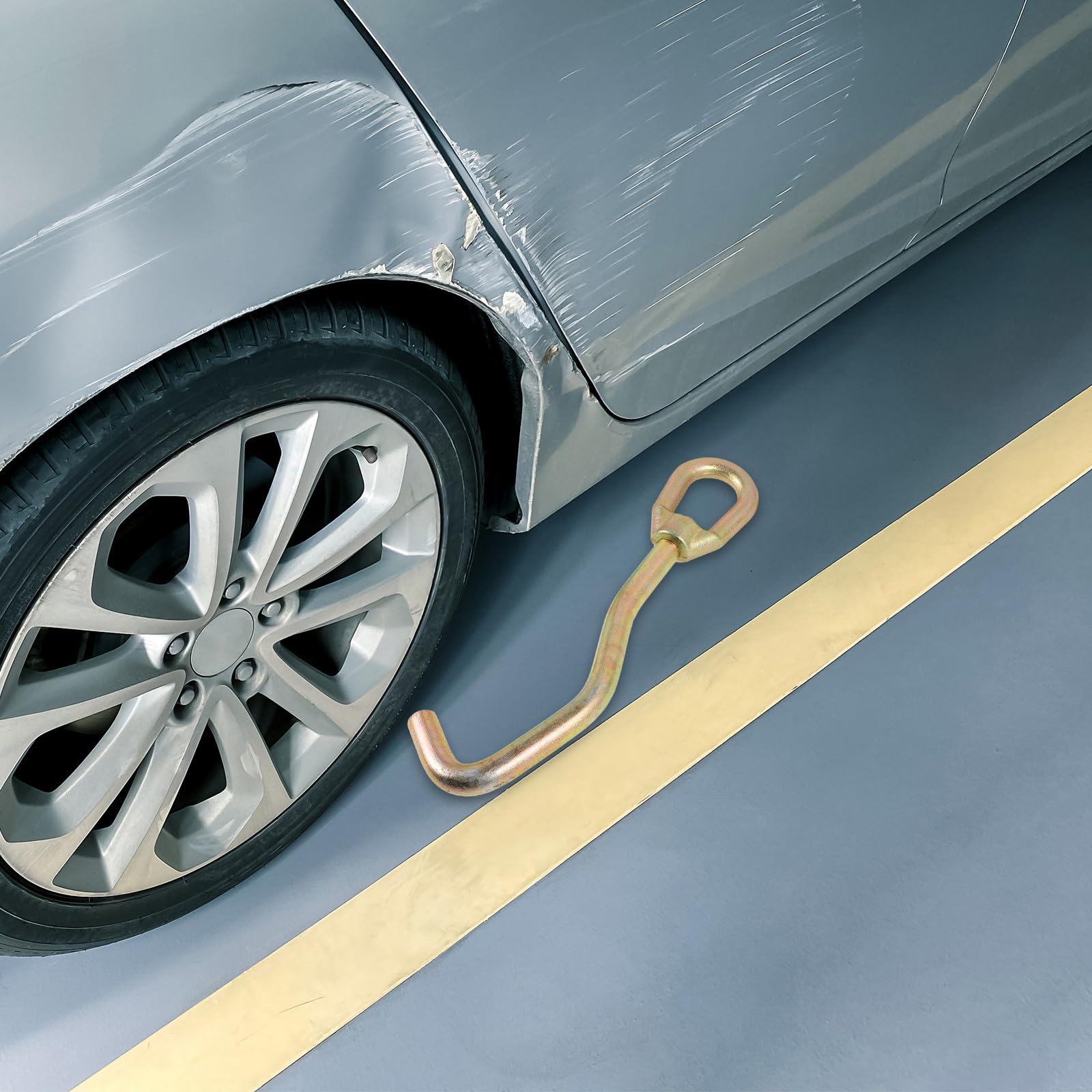 Zerodeko Crochets de Réparation de Carrosserie pour Calibrage de Tôle Tête Ronde de Serpent en Acier Or, Outil Mécanique Auto Polyvalent pour Réparation Automobile