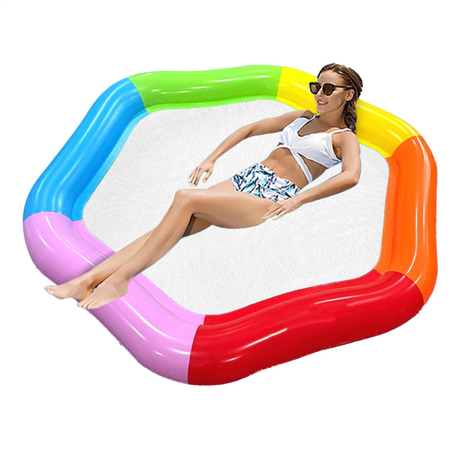 Dmuchane pływaki basenowe dla dorosłych 177 x 157 cm dmuchana kolorowa mata