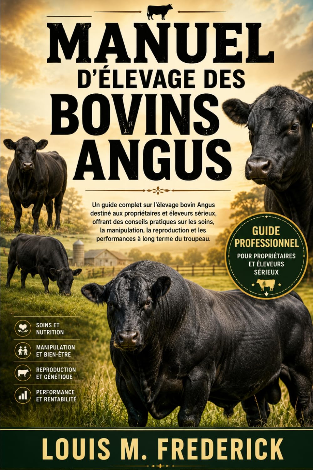 MANUEL D'ÉLEVAGE DES BOVINS ANGUS: Un guide complet sur l'élevage bovin Angus destiné aux propriétaires et éleveurs sérieux, offrant des conseils ... et les performances à long terme du troupeau.