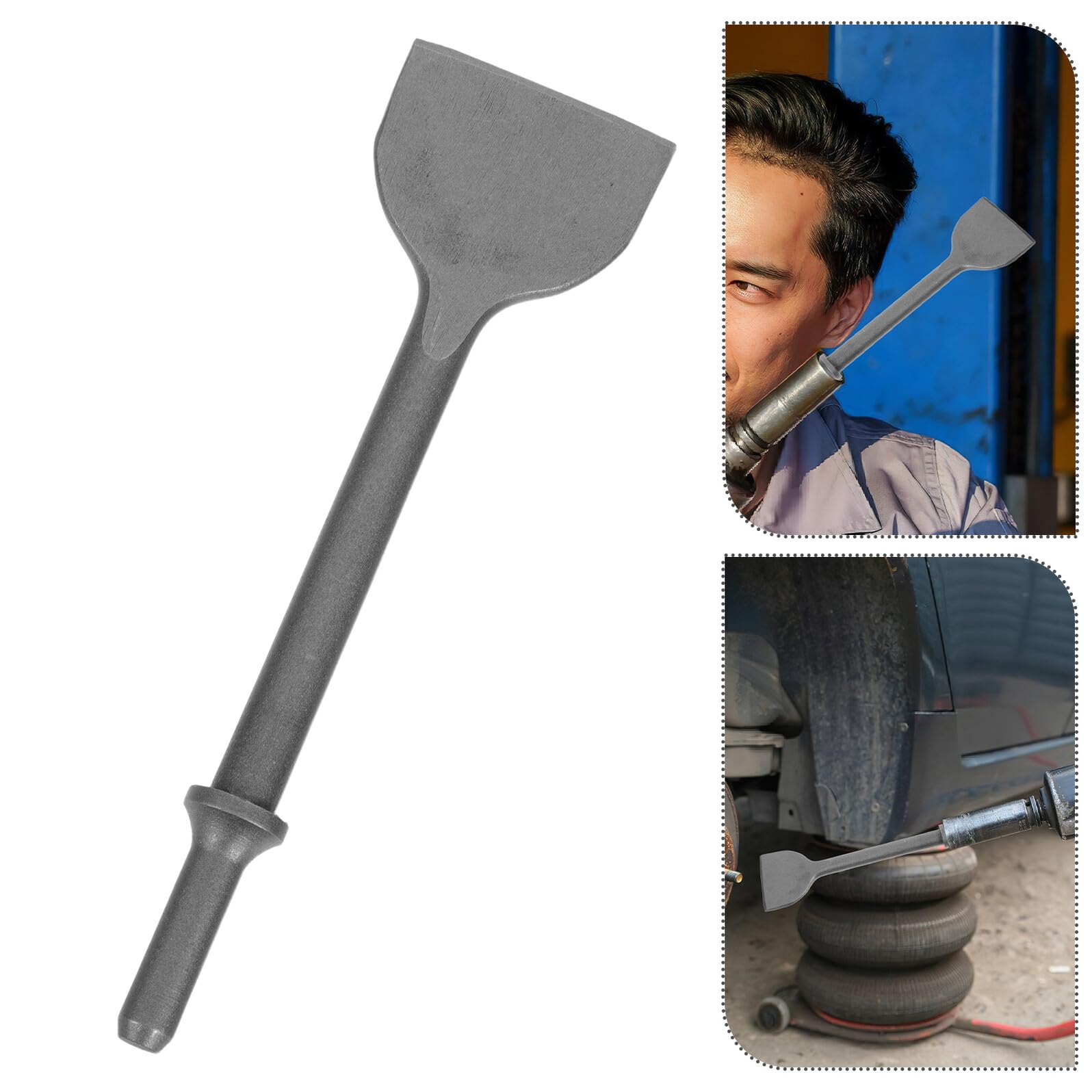 Burin plat pneumatique pour marteau à air comprimé, embout long en matériau haute performance, ciseau précis pour béton et réparation automobile