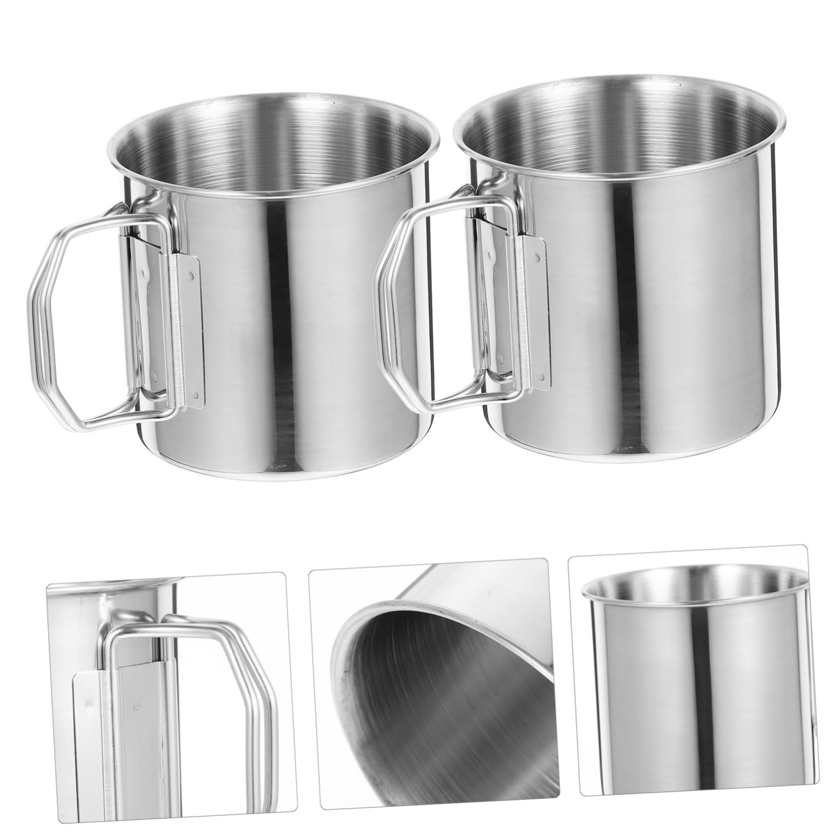 TOYANDONA 5 Series Vasos Plegables De Inoxidable Para Camping Multifuncionales Portátiles Y Prácticas Para Actividades Senderismo Y Picnic 2 Piezas X 5
