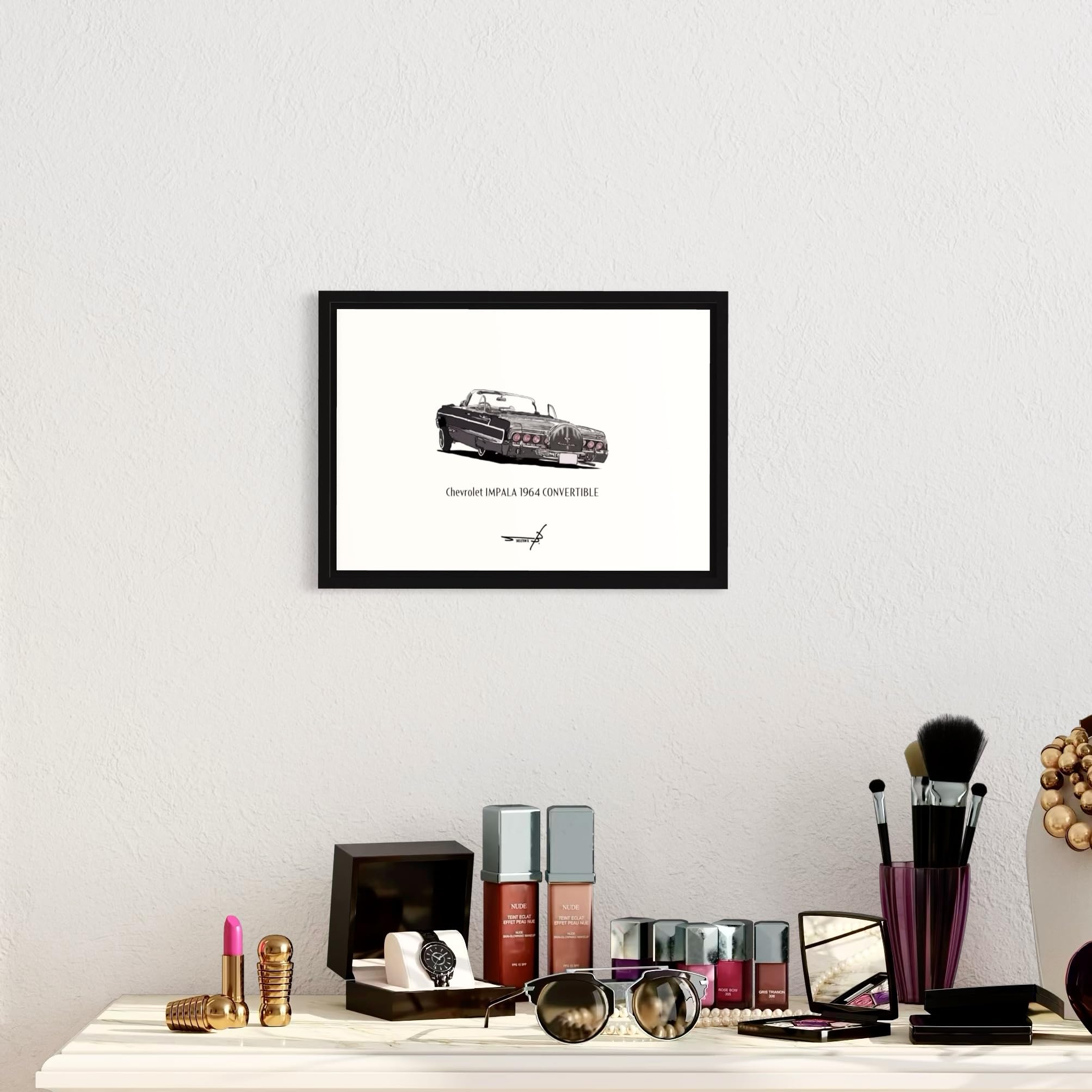 Amazon.co.jp: ポスター ビンテージカーポップアート アメ車 A4