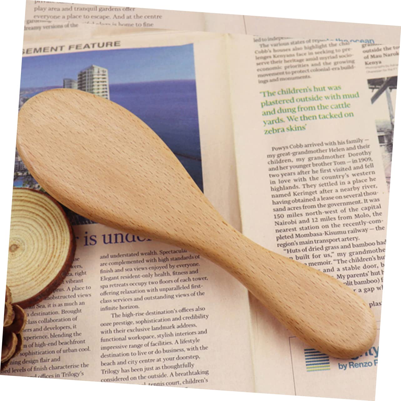 Vaguelly Baby Hair Care Set 2-in-1 Wool Brush Wooden Comb Safe for Newborns Infants