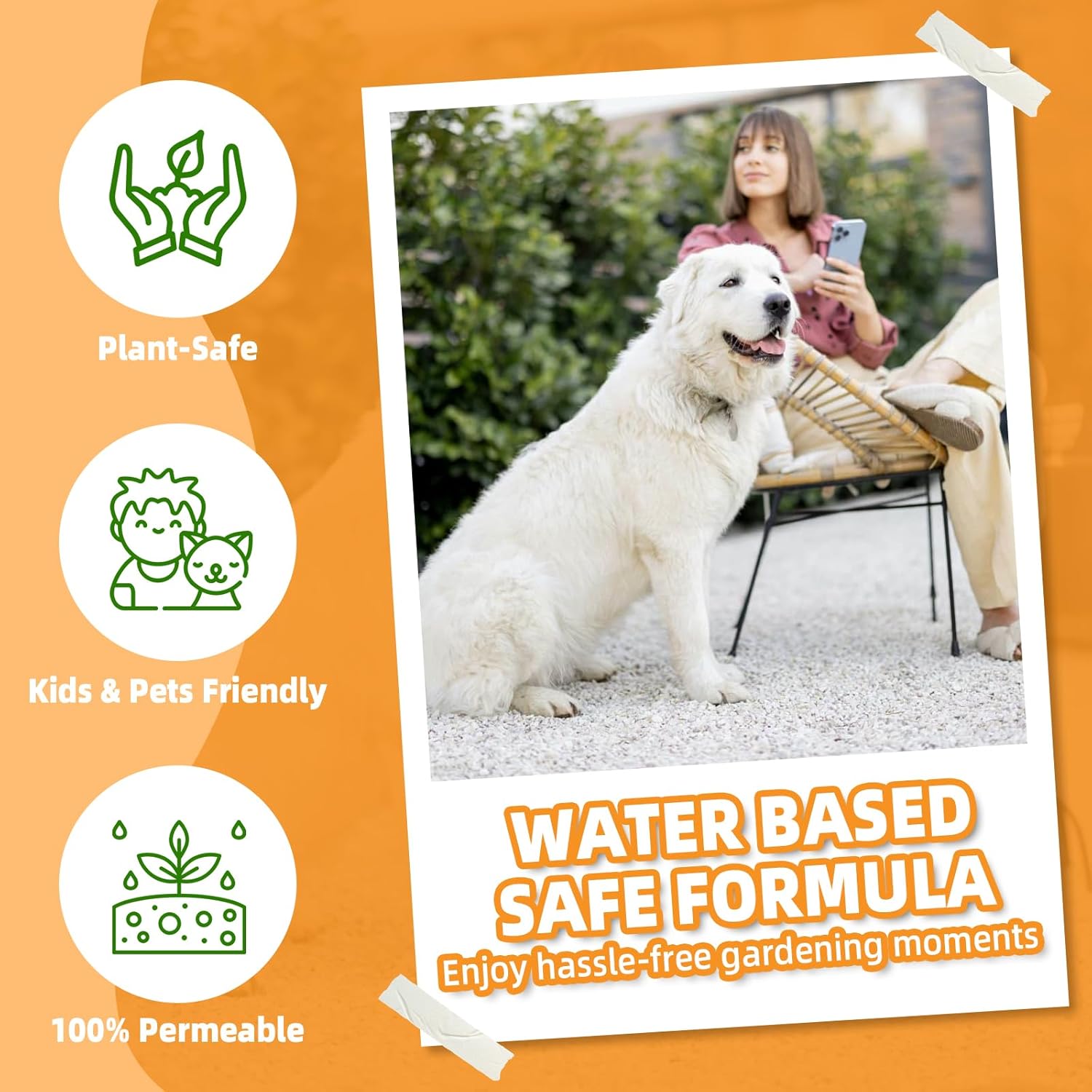 Rock Glue for Landscaping with Sprayer 27oz, Ready-to-Use Mulch & Gravel Binder, Fast-Dry No Dilution, Weather-Resistant Spray Rock Glue for Garden Beds, Pea Gravel & Small Stone