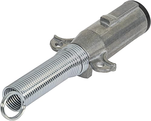 Miniatura 4 de Buyers Products - Conector de remolque de zinc fundido a presión de 2 vías, lado del remolque, pasadores horizontales con resorte, TC2002, PLATA