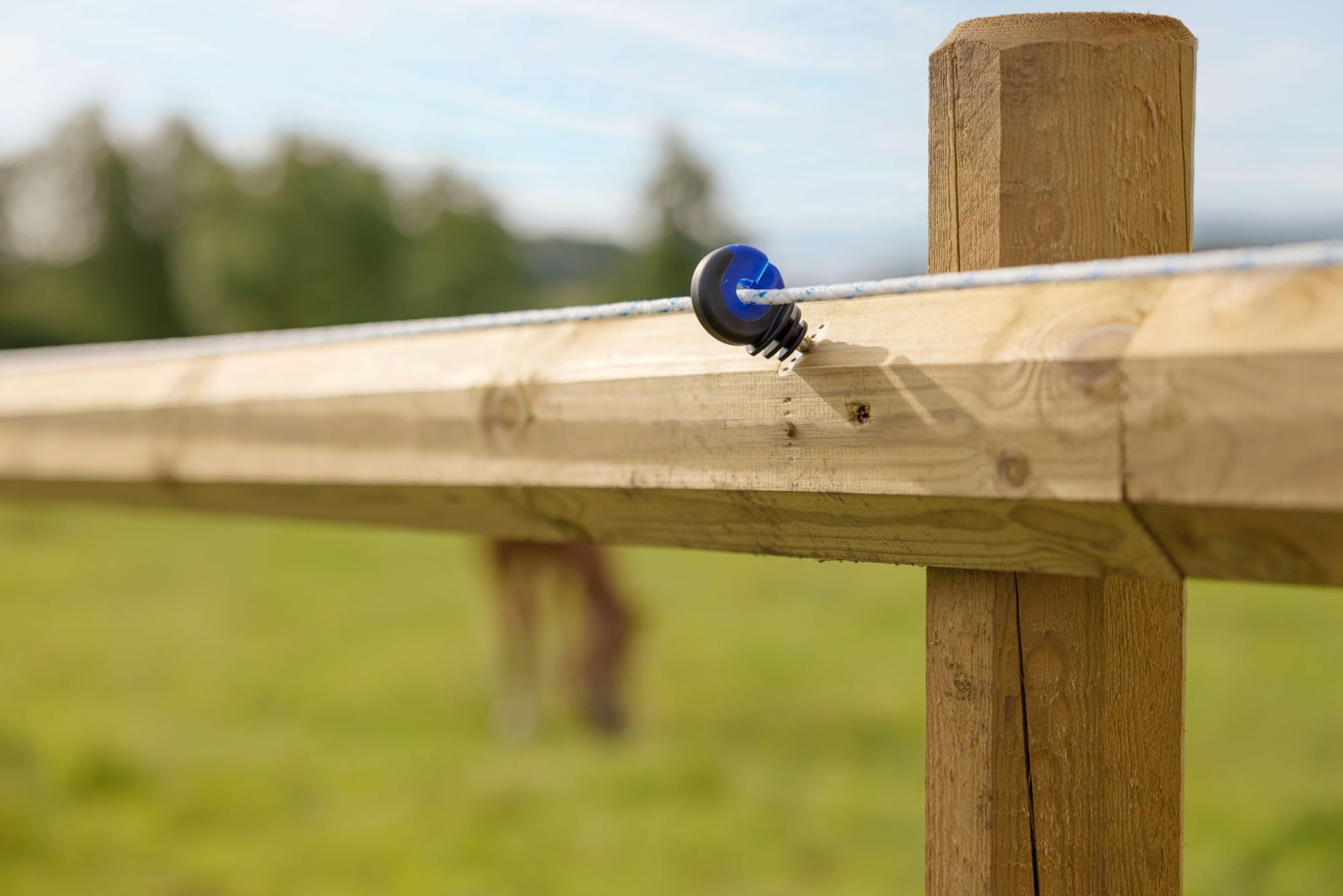 AKO PremiumLine Seil, Weidezaunseil, Seil für Weidezaun, 500m Länge, 6 mm Durchmesser, wieß/blau, 450 kg Bruchlast, 5 Jahre auf UV-Stabilität, Made in Germany