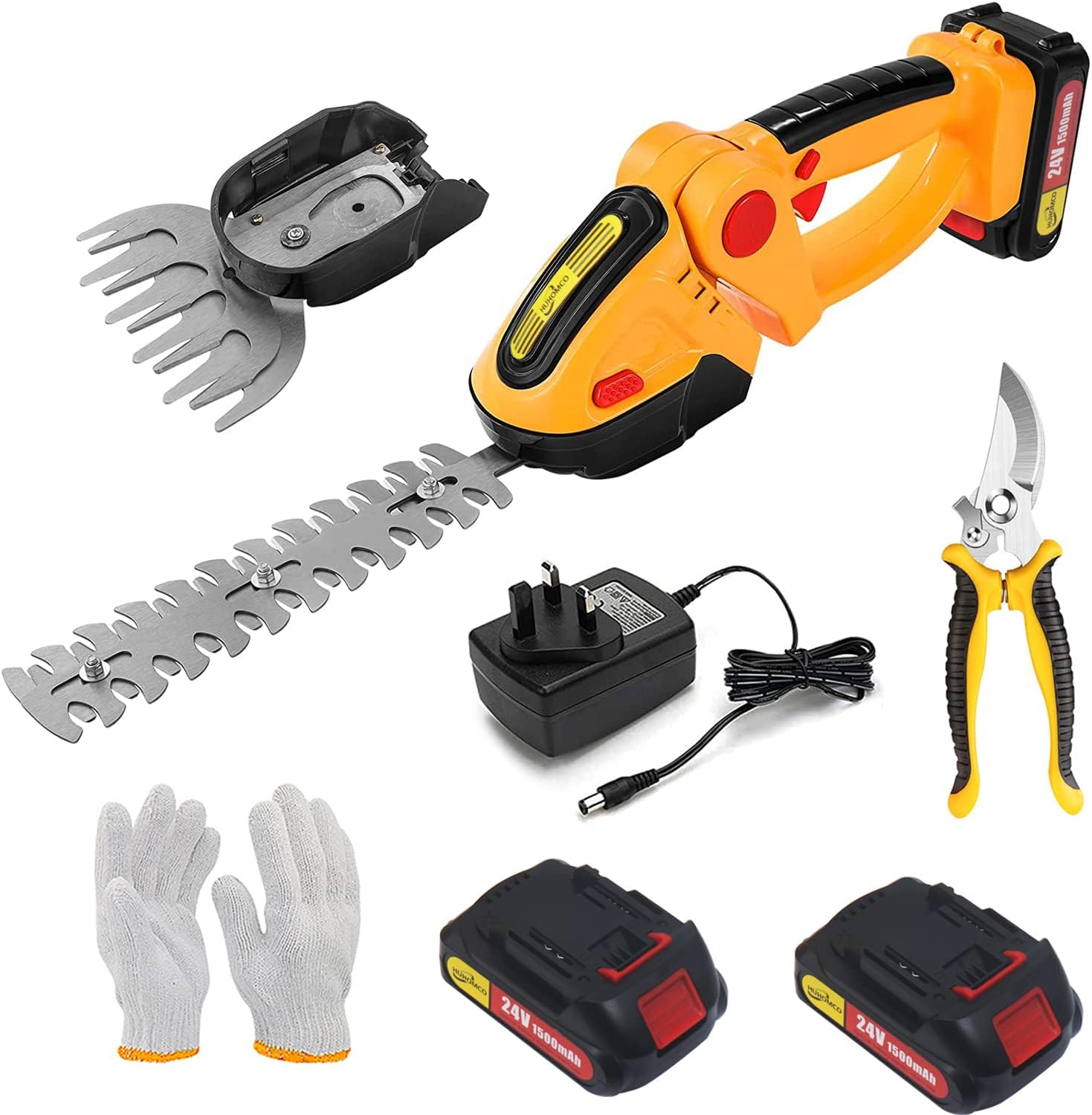 Cordless Grass Shear and Shrubber Trimmer with 2pcs 24Volt LithiumIo