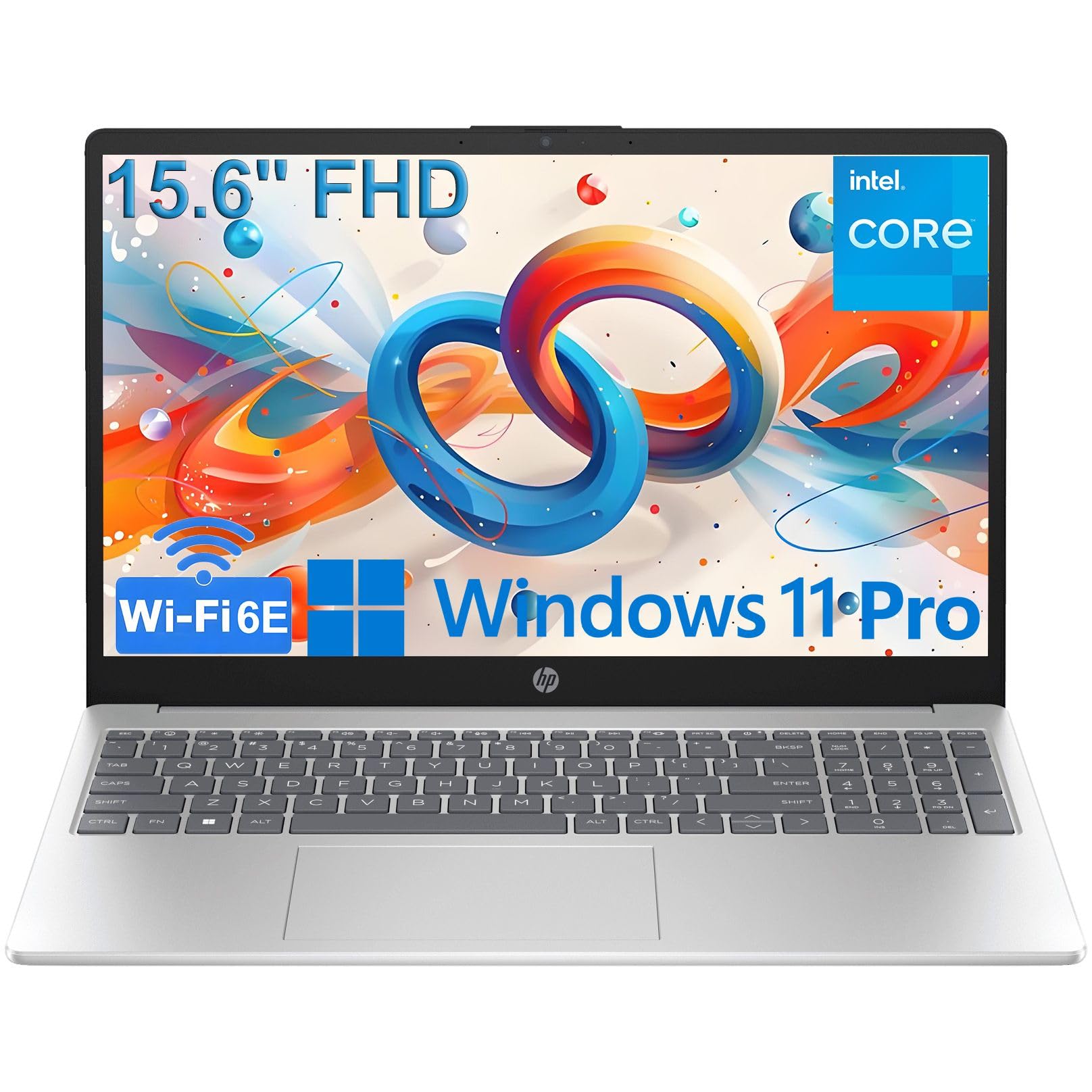HP 15.6" Laptop Computer for Student and Business, Intel 4-Core Processor (Beat i3-1115G4), 32GB DDR4 RAM, 1TB PCIe SSD, FHD, WiFi 6E, Bluetooth 5.3, HDMI, Type-C, Webcam, Silver, Windows 11 Pro