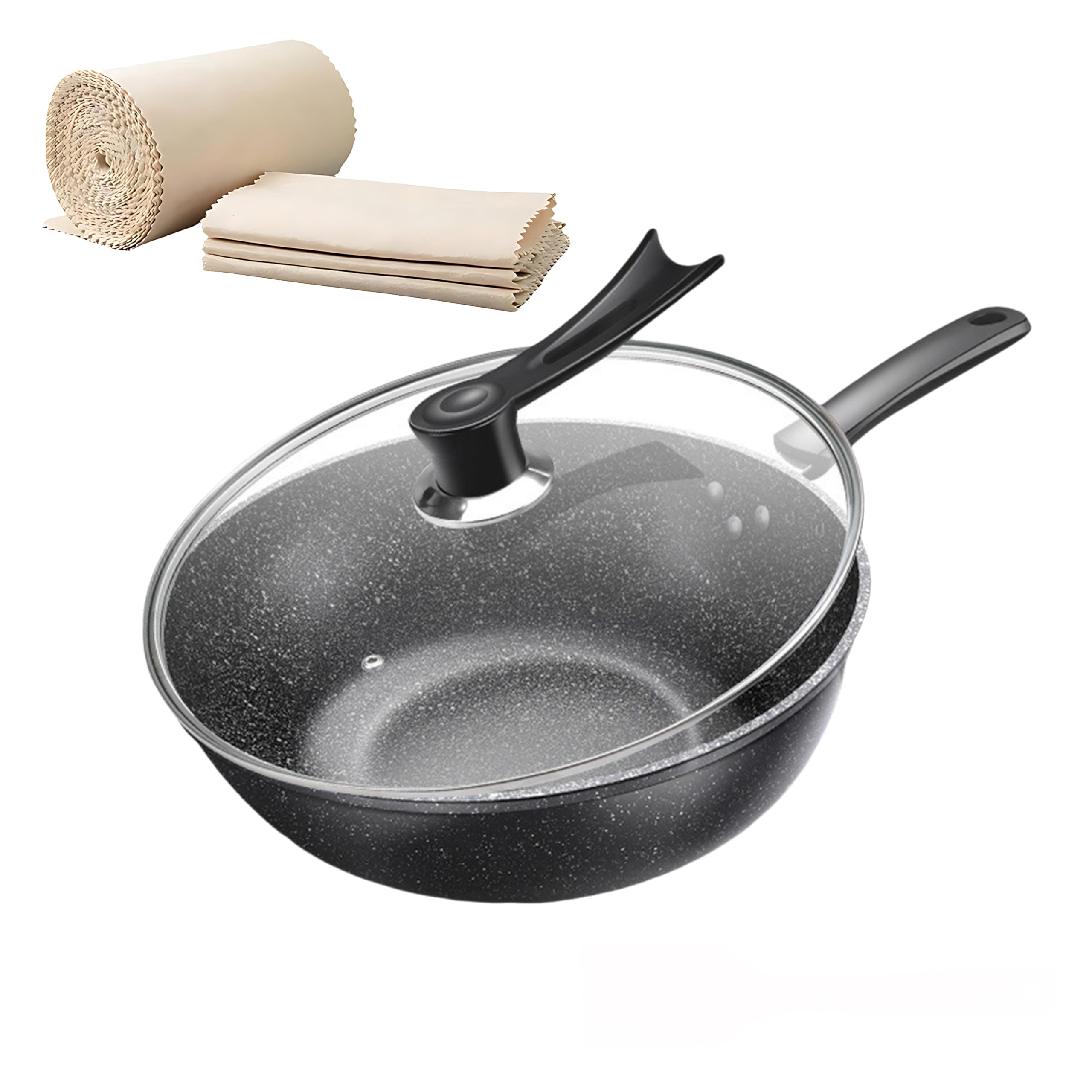 Ustensile en titane et aluminium effet pierre martelée pour une cuisine d'exception